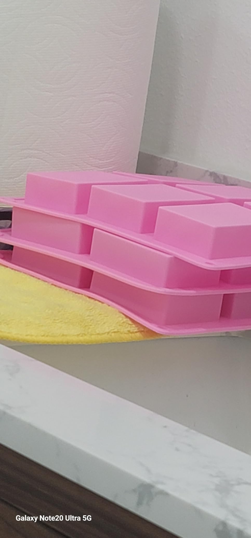 Set of 3, 6 Cavities DIY Handmade Soap Moulds - Cake Pan Molds for Baking, Biscuit Chocolate Mold, Silicone Soap Bar Mold for Homemade Craft, Ice Cube Tray, Pink customer photo 2