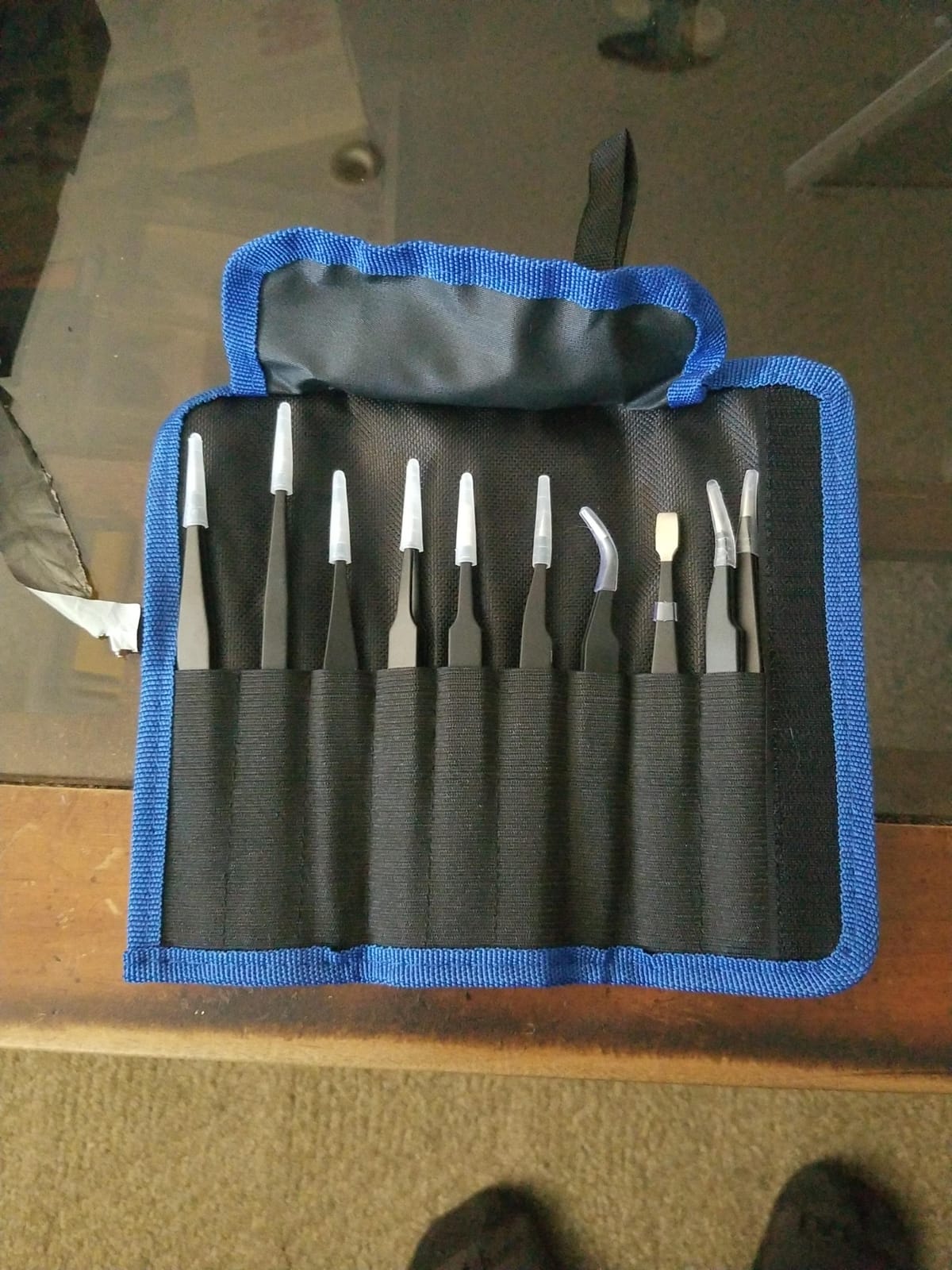 Tweezers Precision Set,Easily Life 10pcs ESD Tweezers Set, Anti Static Stainless Steel Anti Magnetic Tweezers Set with Storage Bag for Craft,Electronics Repair,jewelry repair,Laboratory Work,etc customer photo 1
