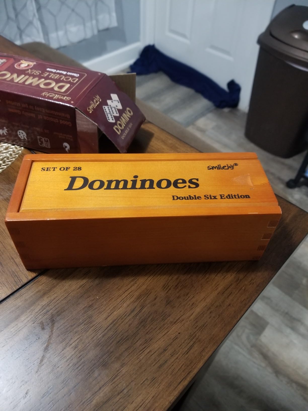 Smilejoy Double Six Dominoes Set for Adults, 28 Tiles with Wooden Box customer photo 1