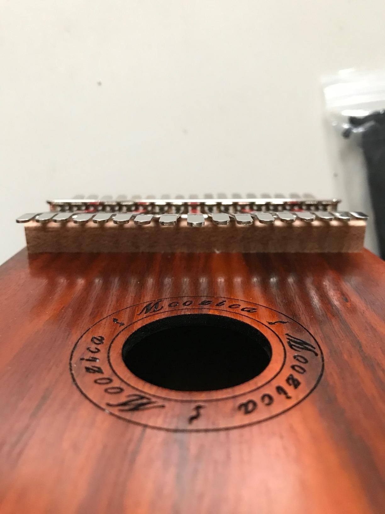 Moozica 17 Keys Kalimba Marimba, Solid Koa Wood Professional Thumb Piano Musical Instrument (Koa-K17K) customer photo 2