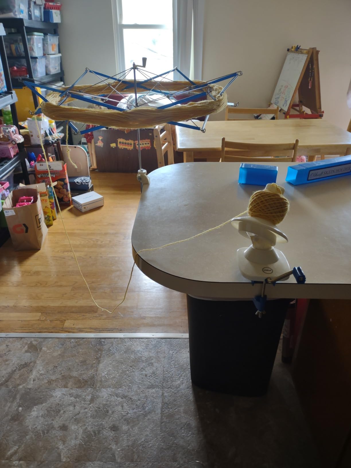 Olikraft Yarn Winder and Umbrella Swift Set, Hand Operated customer photo 2