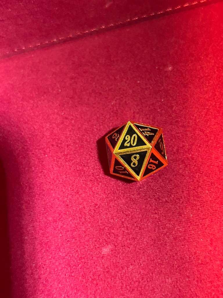 DnDnD Heavy Polyhedral Metal Dice Set with Metal Box, 7-die Shiny Blue Surface with Golden Number for RPG,Dungeons and Dragons,Pathfinder,Shadowrun,D&D,Role Palying Game and Math Teaching customer photo 1