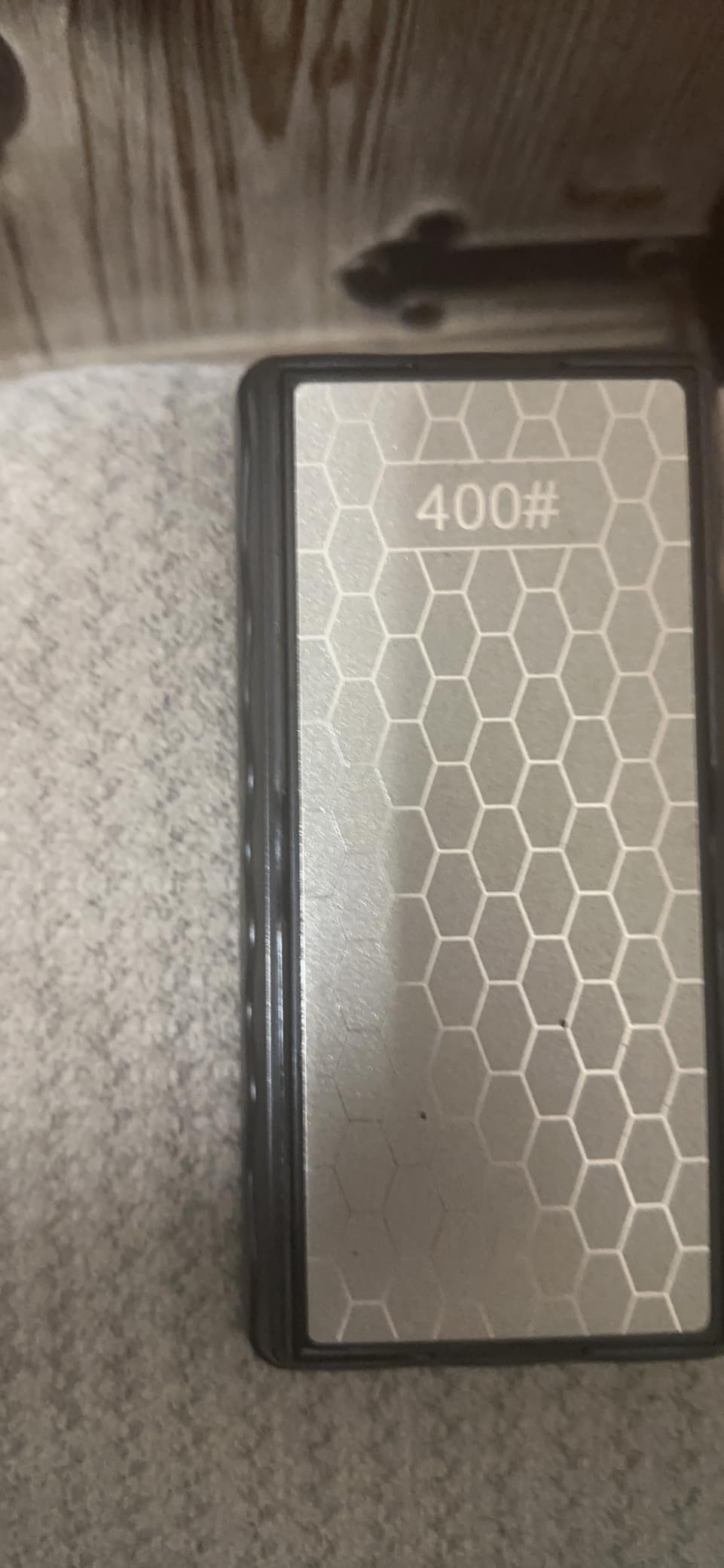 Double-Sided Diamond Sharpening Stone, Kalolary Knife Sharpener, 400/1000# customer photo 2
