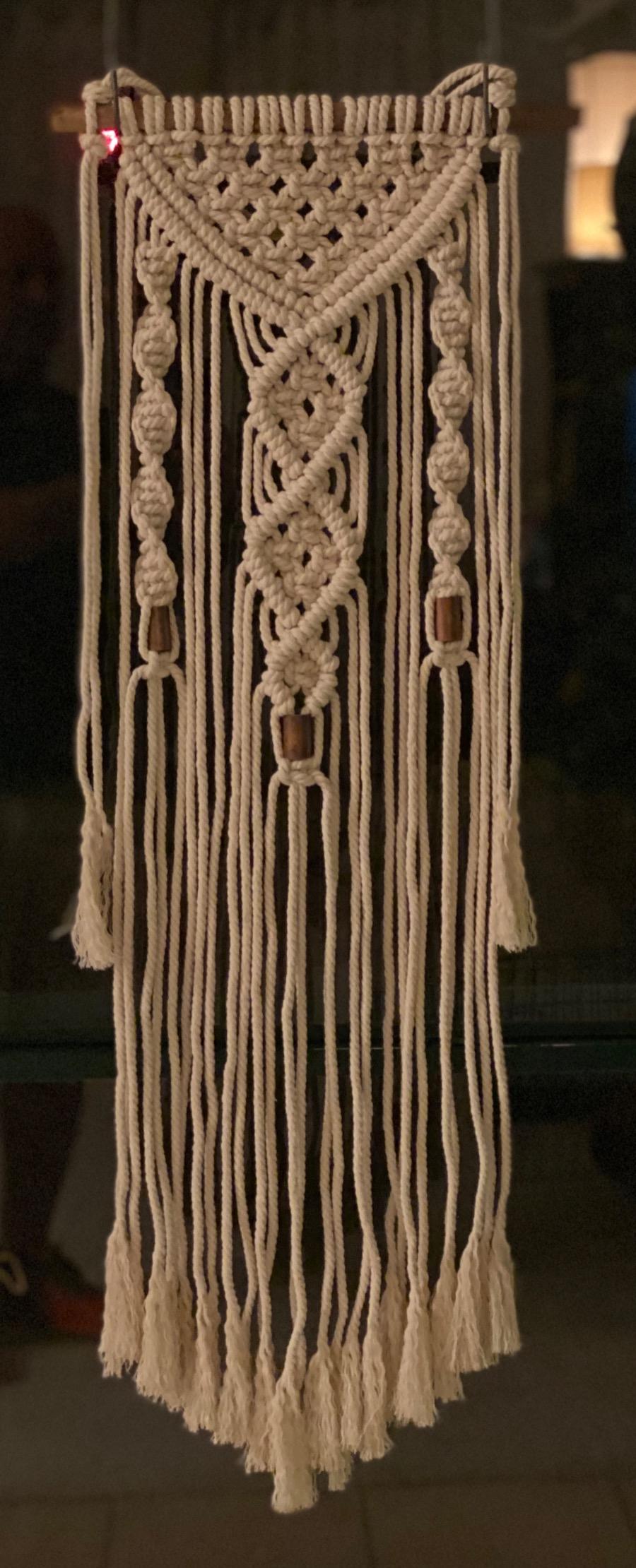 Solid Oak Macramé Wall Hanger Kit - Double Twist, Original version customer photo 1