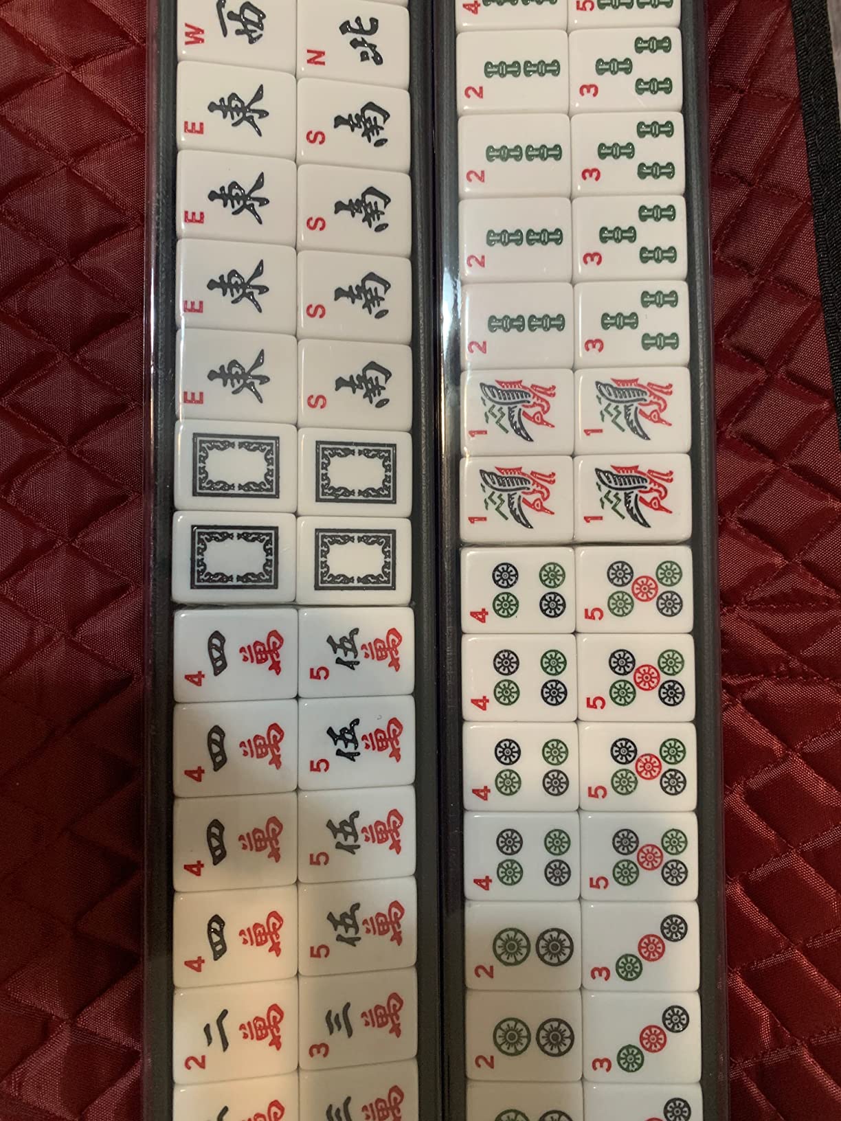 American Mahjong Set with Blue Paisley Carrying Bag 166 Premium White Tiles customer photo 2