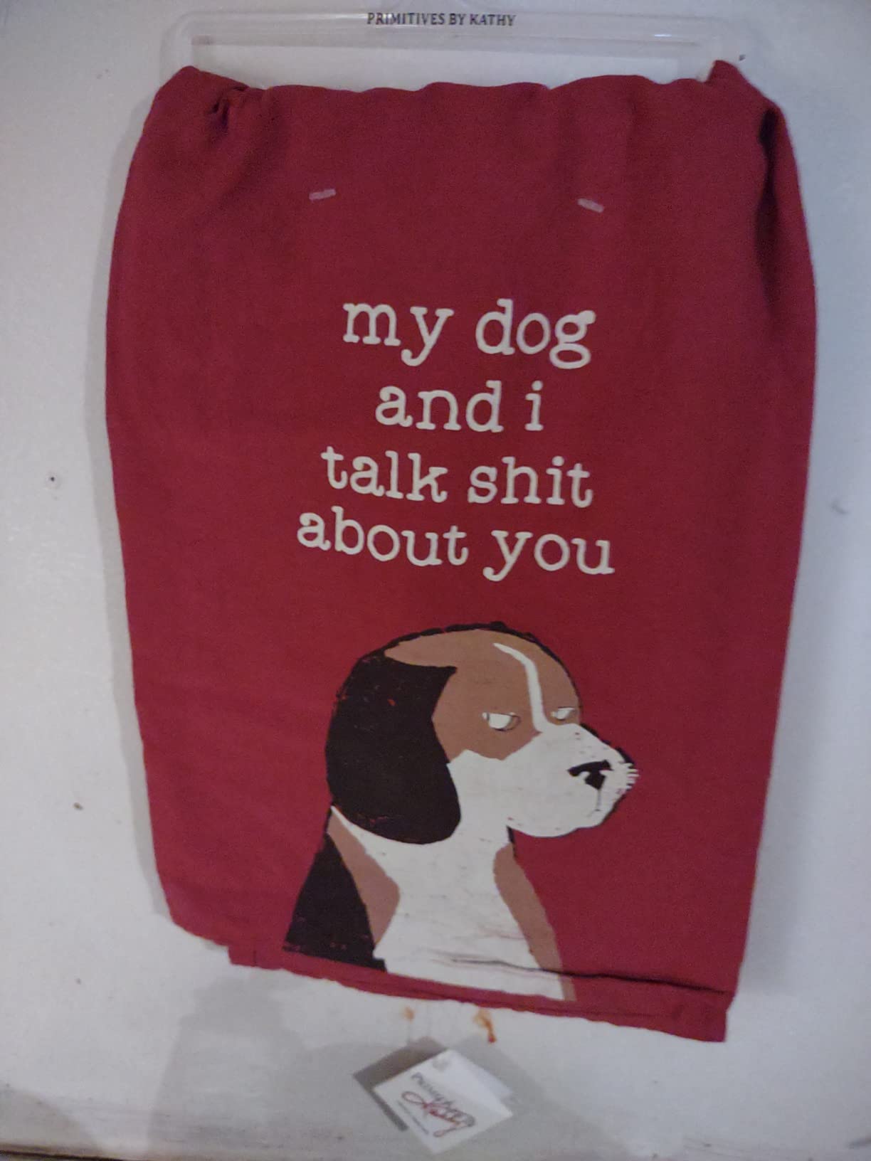Primitives by Kathy Cotton Dish Towel Set - Dog Design, Kitchen/Bathroom Decor, Tea Towels, 28