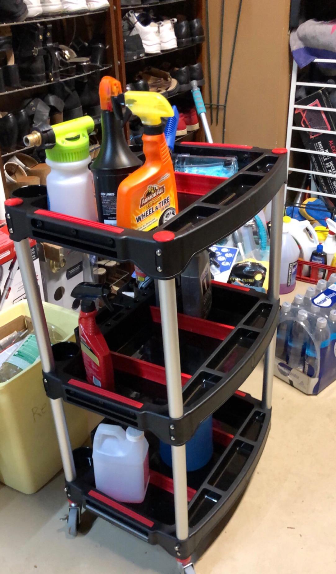Adam's Polishes Standard Detailing Cart, Custom Mobile Rolling Utility Detailing Tool Cart Organizer for Garage DIY Home Projects, Extra Storage for Mechanics & Detailers During Repairs Car Wash/Wax customer photo 2