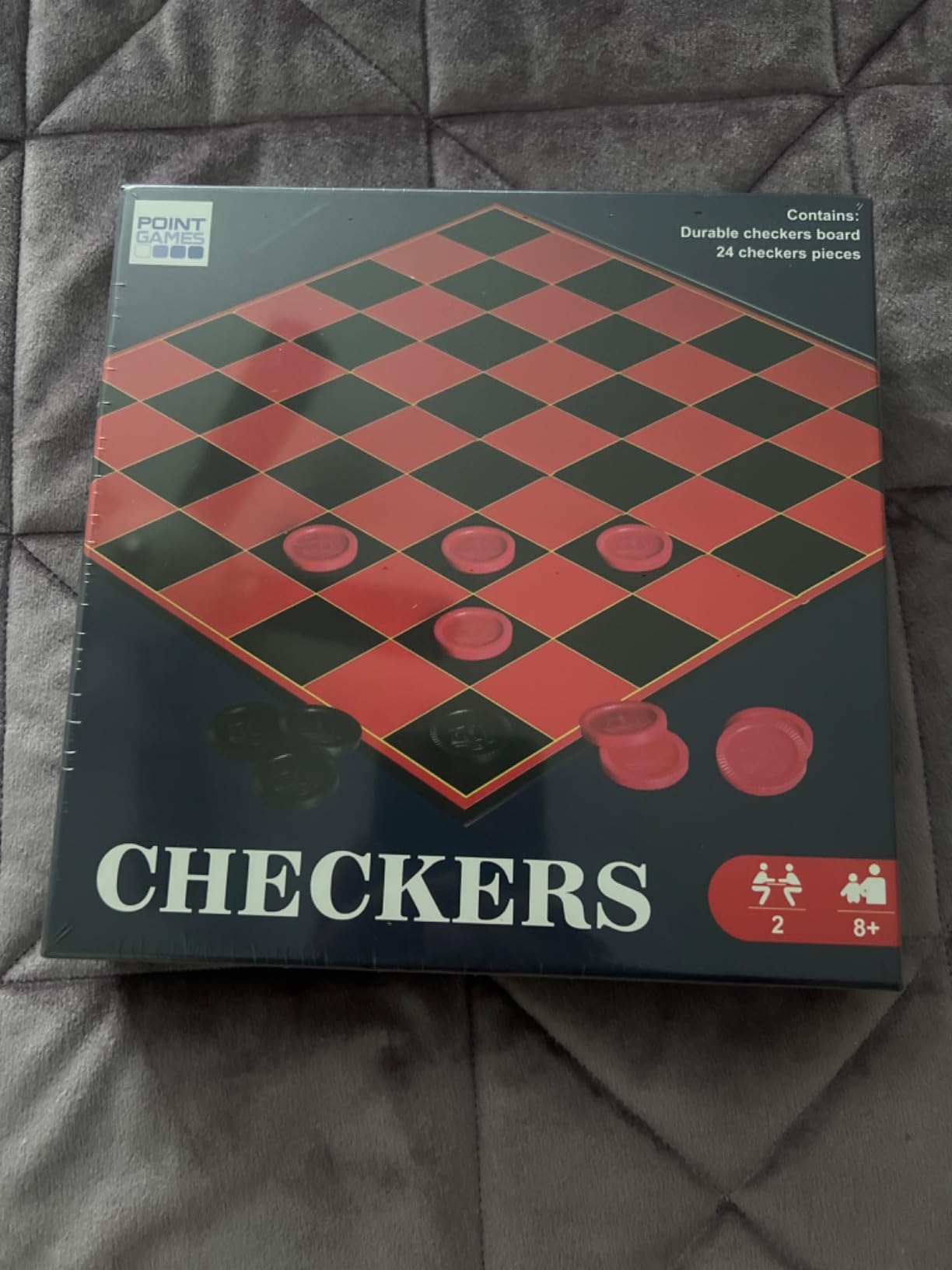 HI-Q Checkers & Tic-Tac-Toe Board Game Set – Classic Strategy for Kids & Family – Features Interlocking Stacking Pieces & Folding Board – Ages 6+ customer photo 2