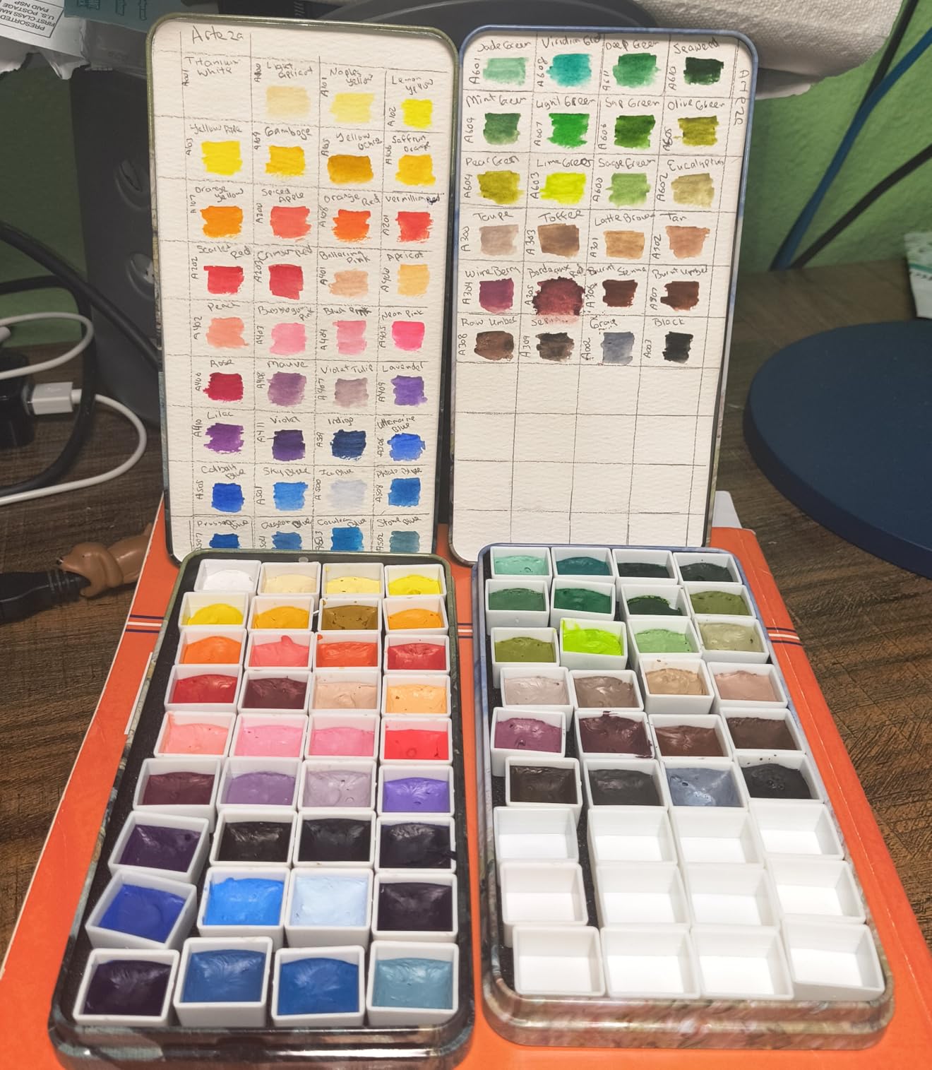 ARTEZA Watercolor Paint Set, 60 Colors, 12 ml/0.4 fl oz, Highly Pigmented customer photo 2