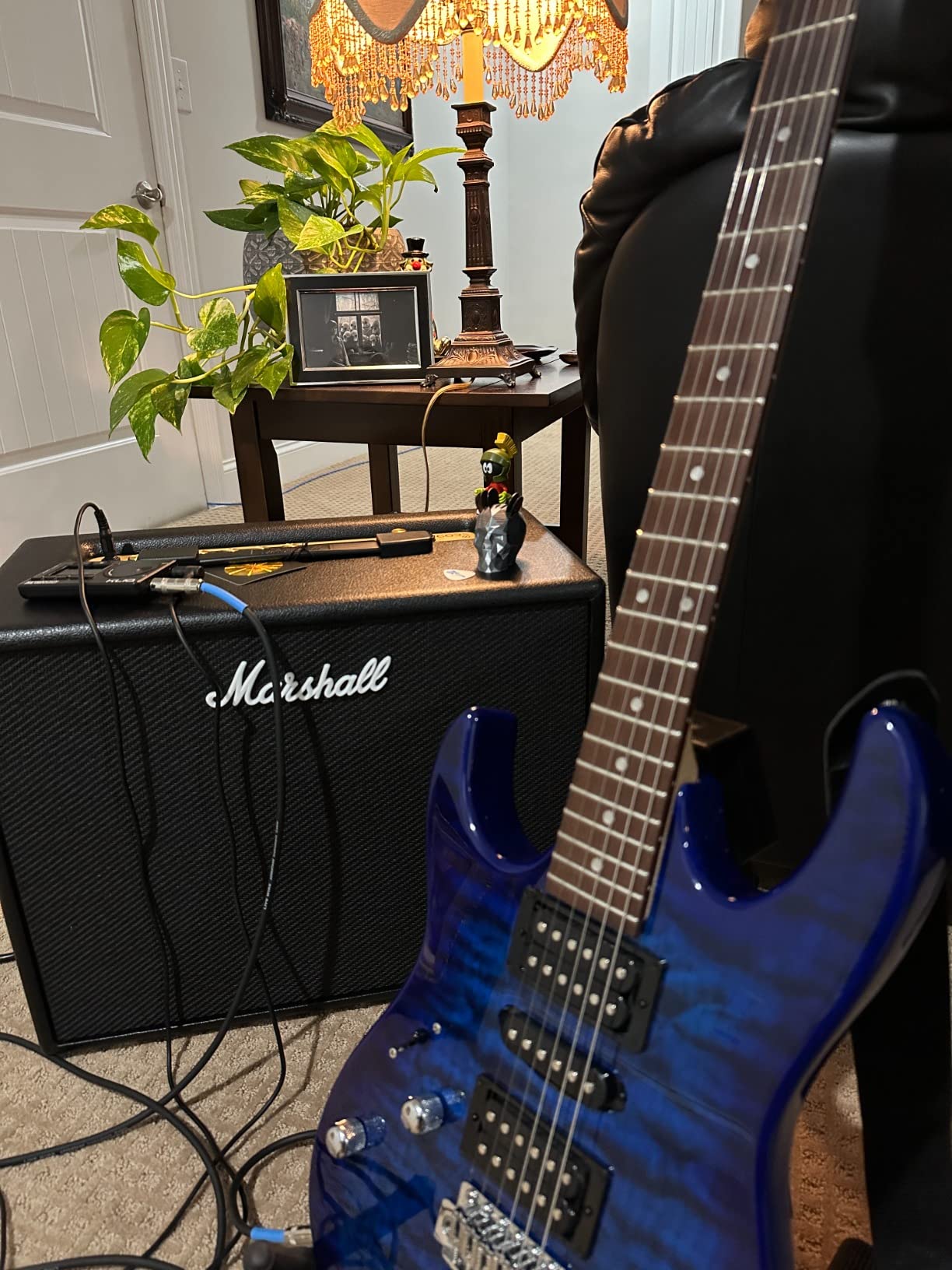 Ibanez Gio GRX70QAL Left-Handed - Transparent Blue Burst customer photo 1