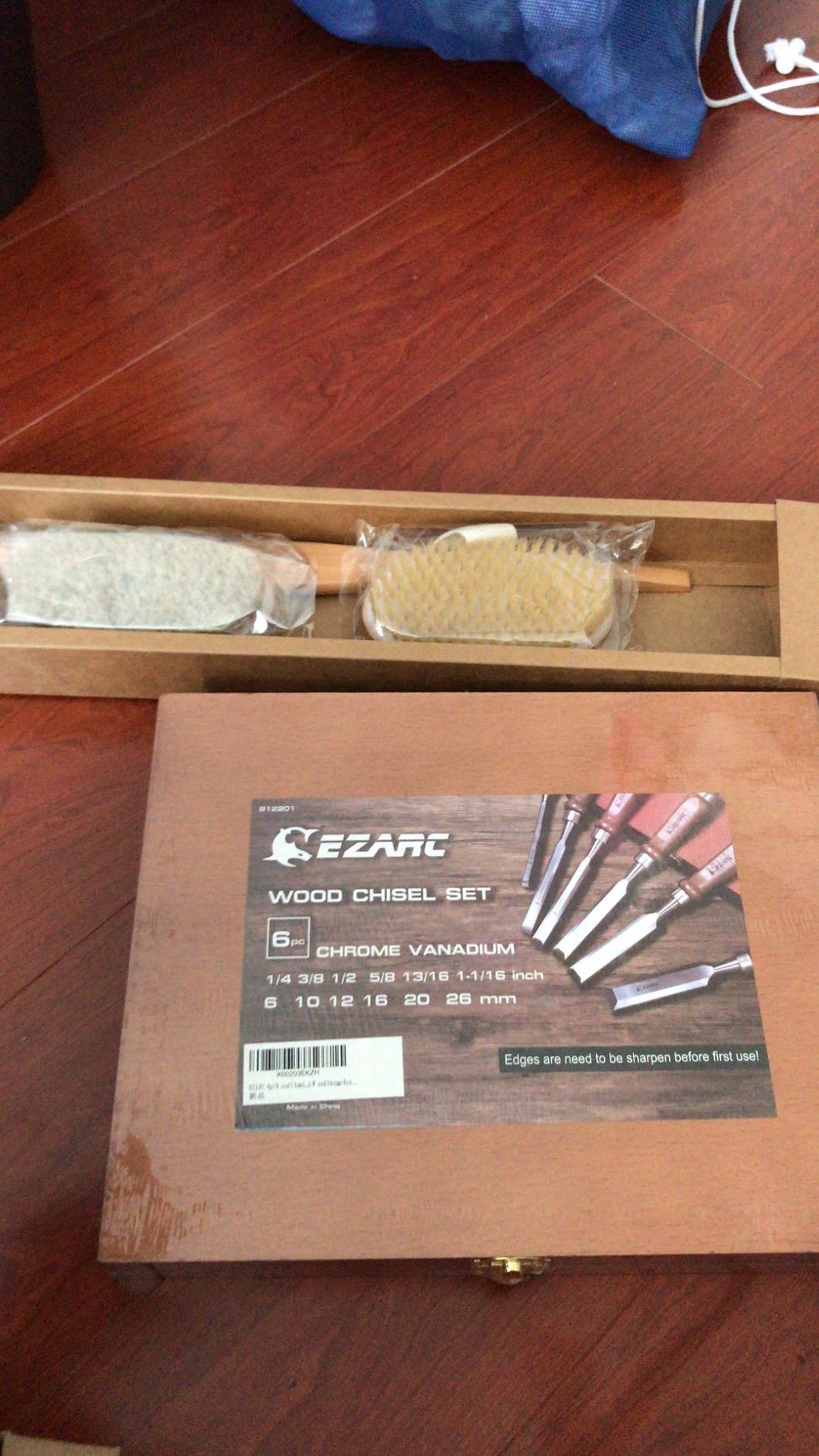 EZARC Wood Chisel Set, 6PCS 1/4-1 Inch CR-V Chisels with Wooden Case customer photo 2