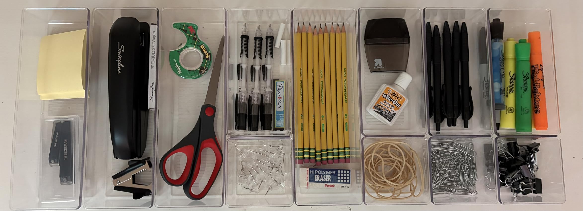 Simple Houseware Clear Desk Drawer Organizer, Assorted Sizes, 6 Packs customer photo 2