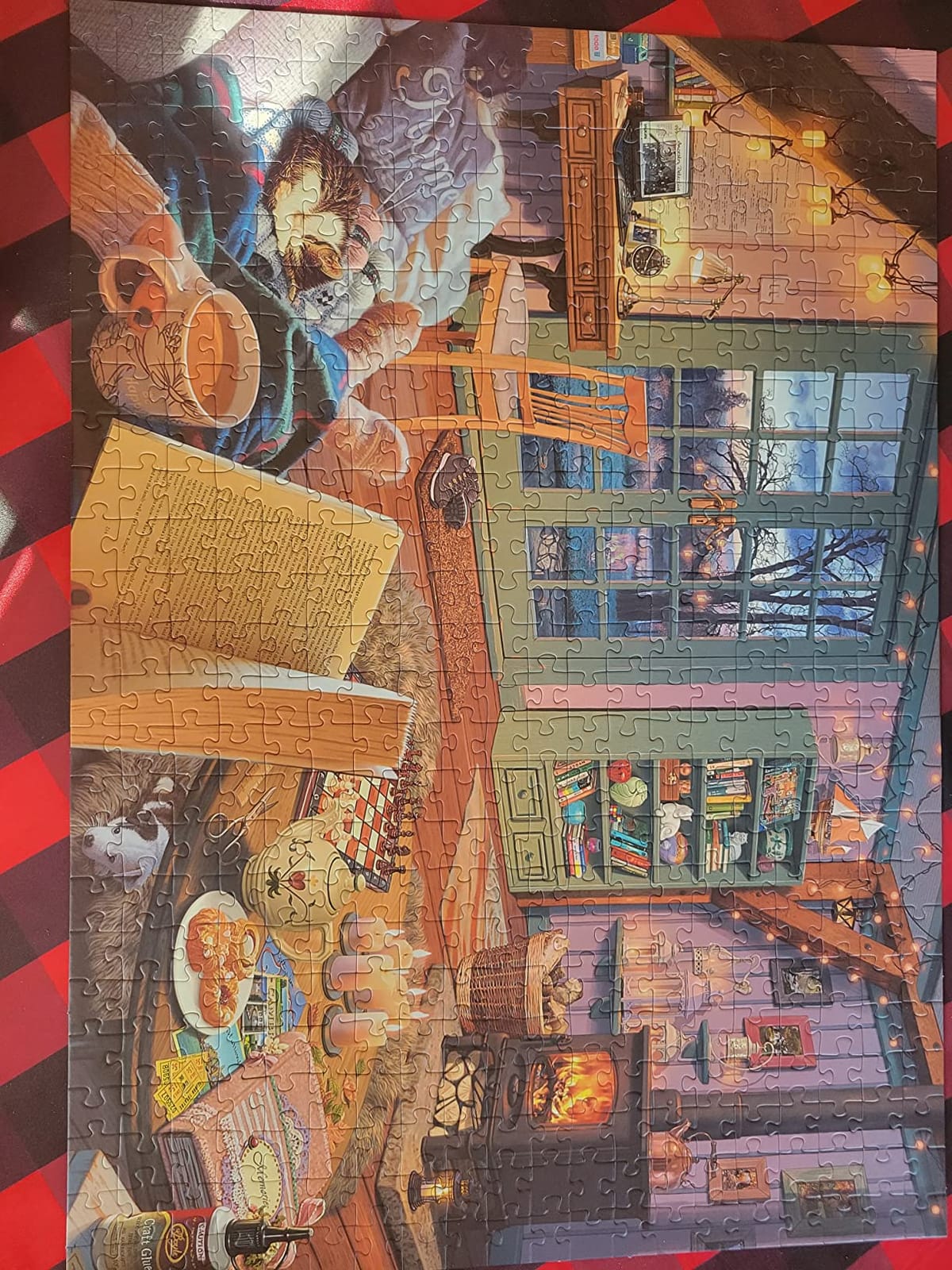 Ravensburger - Cozy Retreat - 500 Piece Large Format Jigsaw Puzzle - Enjoy the Serenity of a Simple Scene, Complete with Tea and a Good Book - Premium Quality - Puzzles for Adults customer photo 2