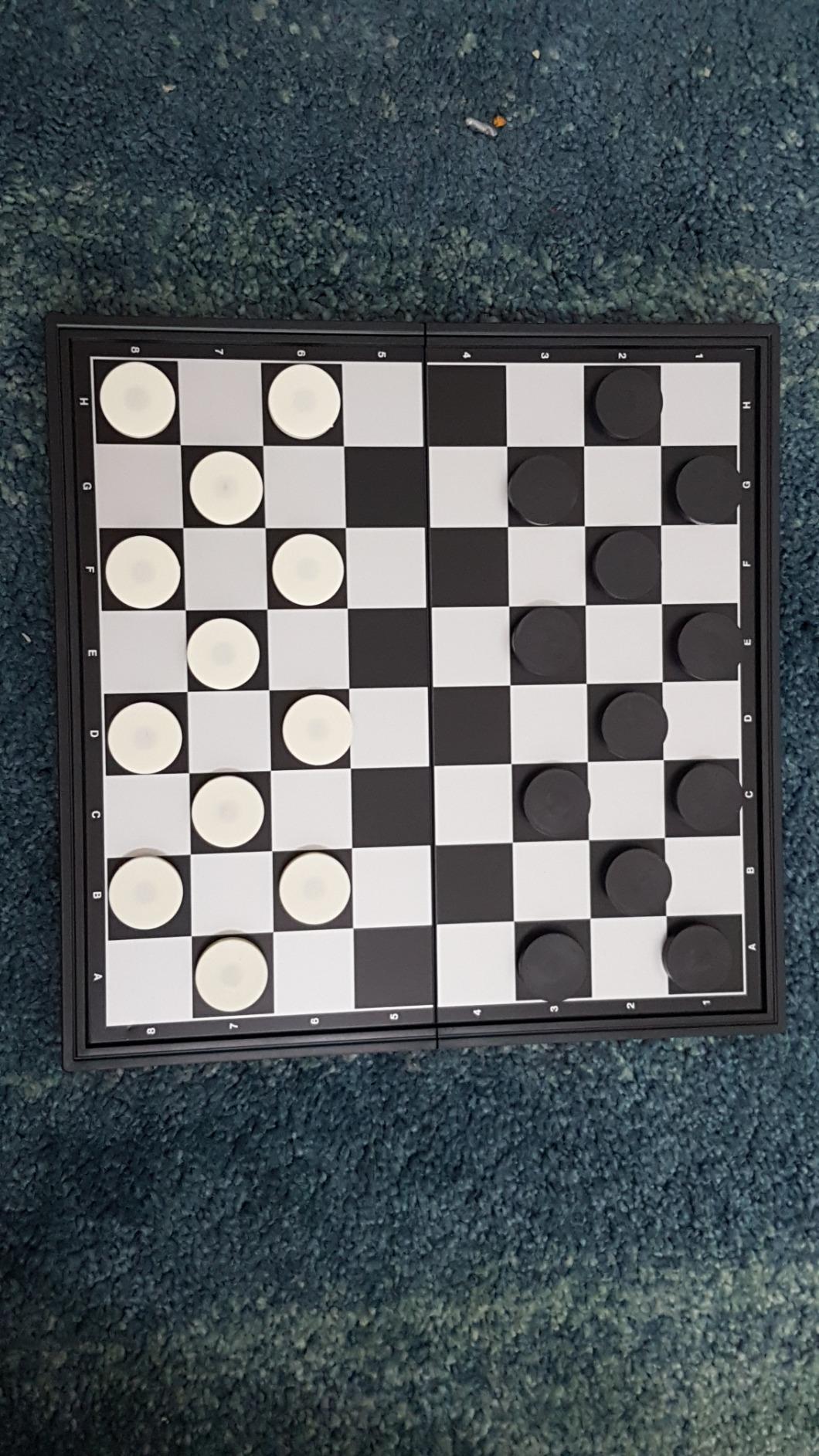 Magnetic Travel Checkers Board Game Set for Kids and Adults customer photo 1