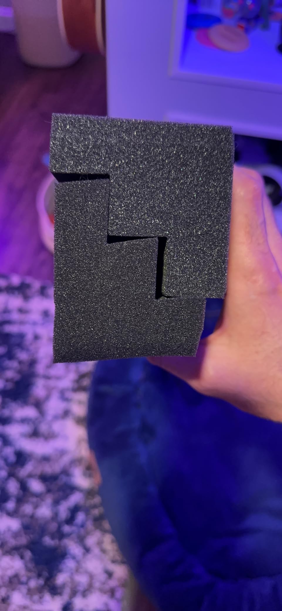 JBER 4Pack Acoustic Foam Corner Bass Traps, Studio Foam Corner Block Finish customer photo 1