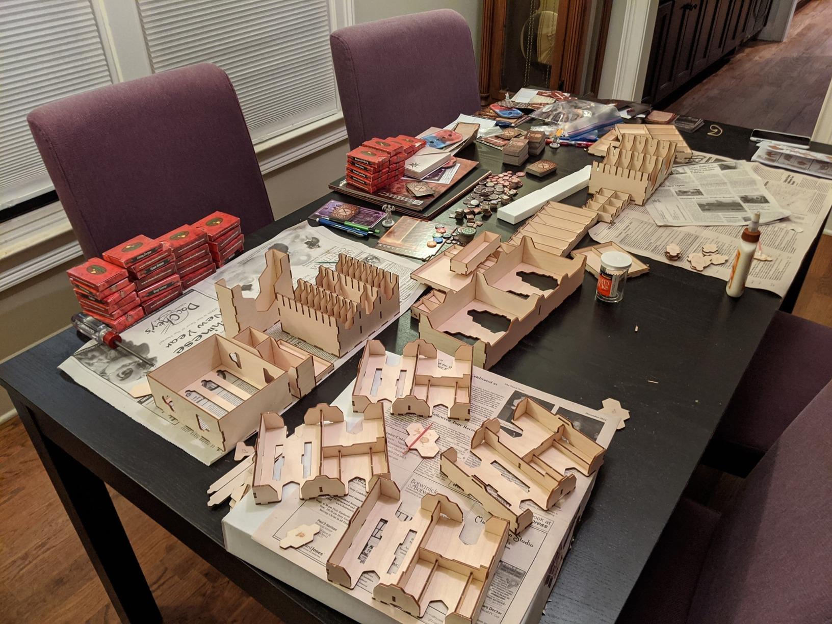The Broken Token Game Organizer Compatible with Gloomhaven - Wooden Game Organizing Box with Multiple Trays and Dividers customer photo 1