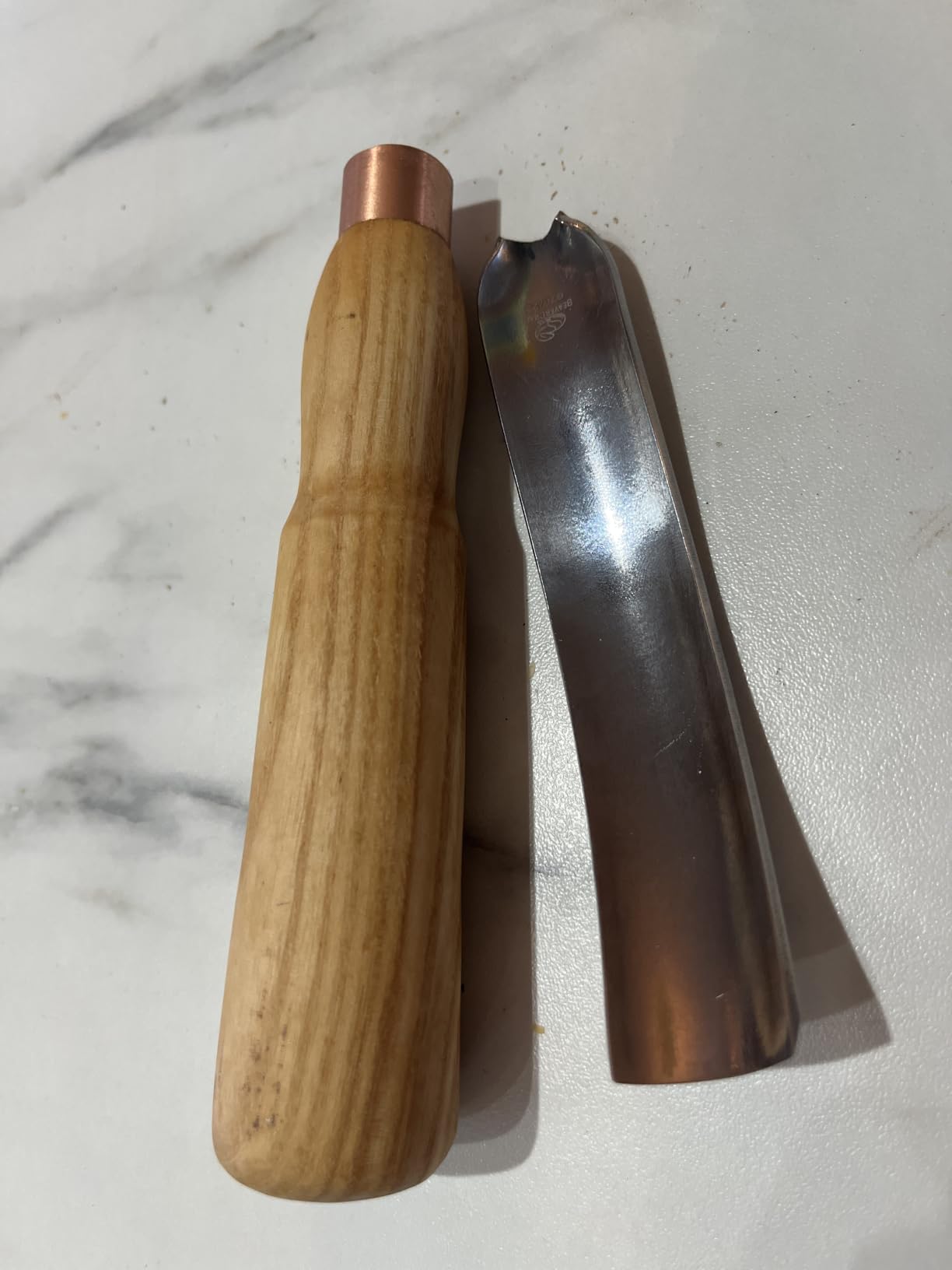 BeaverCraft Wood Carving Gouge 7L/22 Spoon Carving Tools, Chisels - Bowl Gouge, Wood Curved Chisel - Whittling Spoon Knife customer photo 2