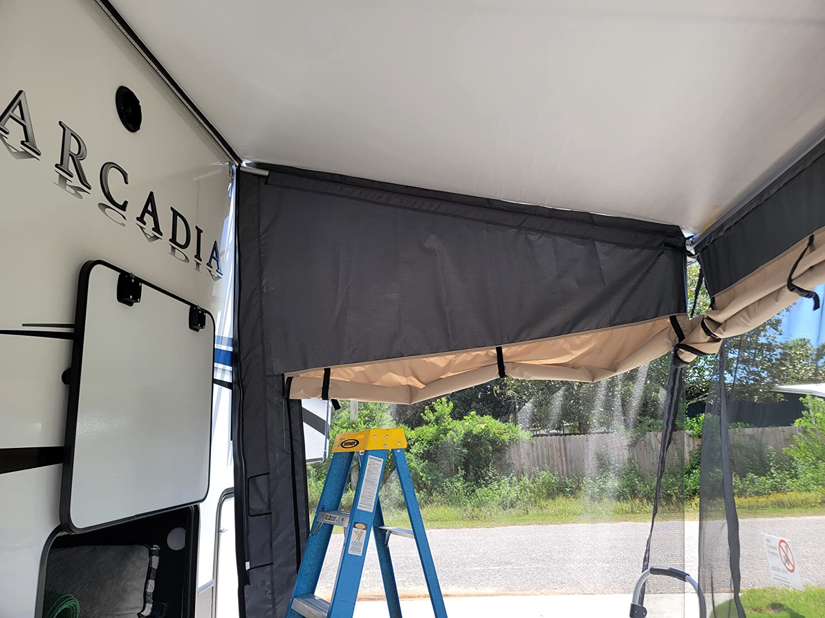 ShadePro Villa RV Awning Screen Room - Add Space for Your Family Under Your RV Awning - Camper Enclosure for RV Patio or Porch - Size 16 Feet customer photo 1