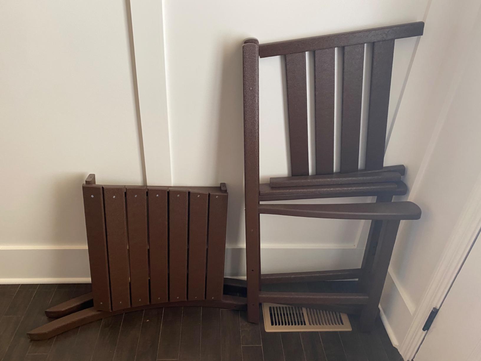 POLYWOOD Estate Rocking Chair, Outdoor Porch Rocker, All-Weather HDPE Patio Furniture, Adult Size, Made in USA, Black customer photo 1