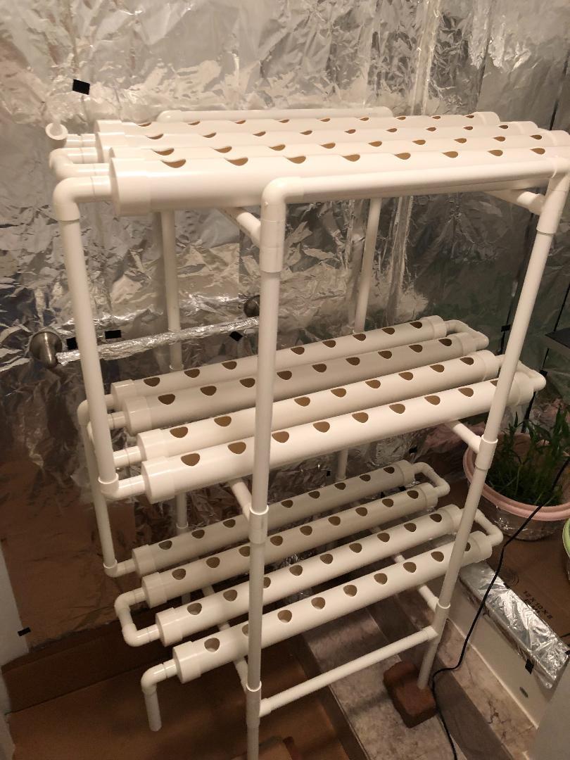 Hydroponic Growing System NFT with Timer Control, PVC Pipe 108 Planting Hole, Garden Water Culture Plant Salad Vegetable with Timer, Square Net Pot, Sponge customer photo 1