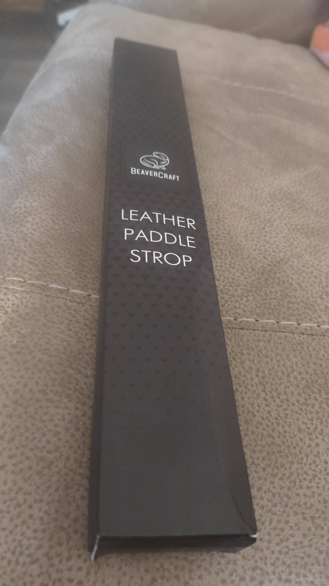BeaverCraft Leather Strop for Knife Sharpening - Double-Sided Knife Strop & Stropping Compound Kit - Honing Strop Block 14