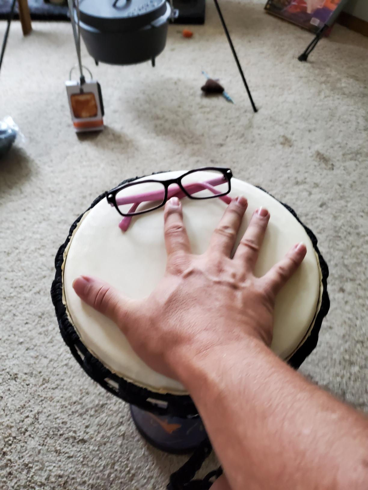 Djembe Drum, AKLOT African Drum Hand-Carved 9.5'' x 20'' Mahogany Goatskin Drumhead for Adults Beginners (Red) customer photo 2
