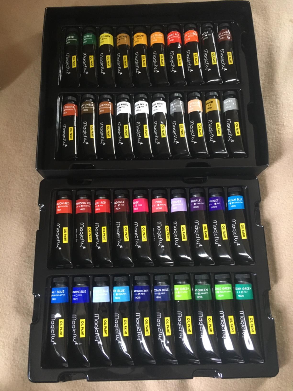 Magicfly Oil Paint, 40pcs (18ml/0.6oz) Oil Paint Set, Oil Paints on Canvas customer photo 2