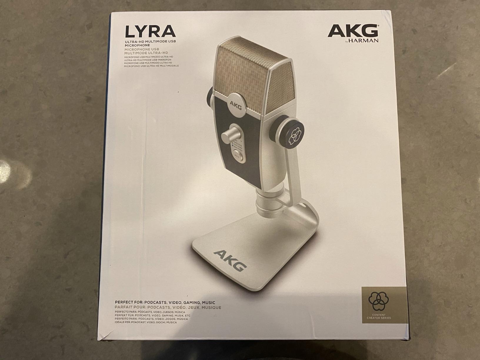 AKG Pro Audio Lyra Ultra-HD USB C Microphone for Recording, Streaming, Gaming, Podcasting, ASMR on PC and Mac, Condenser Mic for Laptop or Computer, Adjustable Stand, Plug and Play – Blue and Silver customer photo 1
