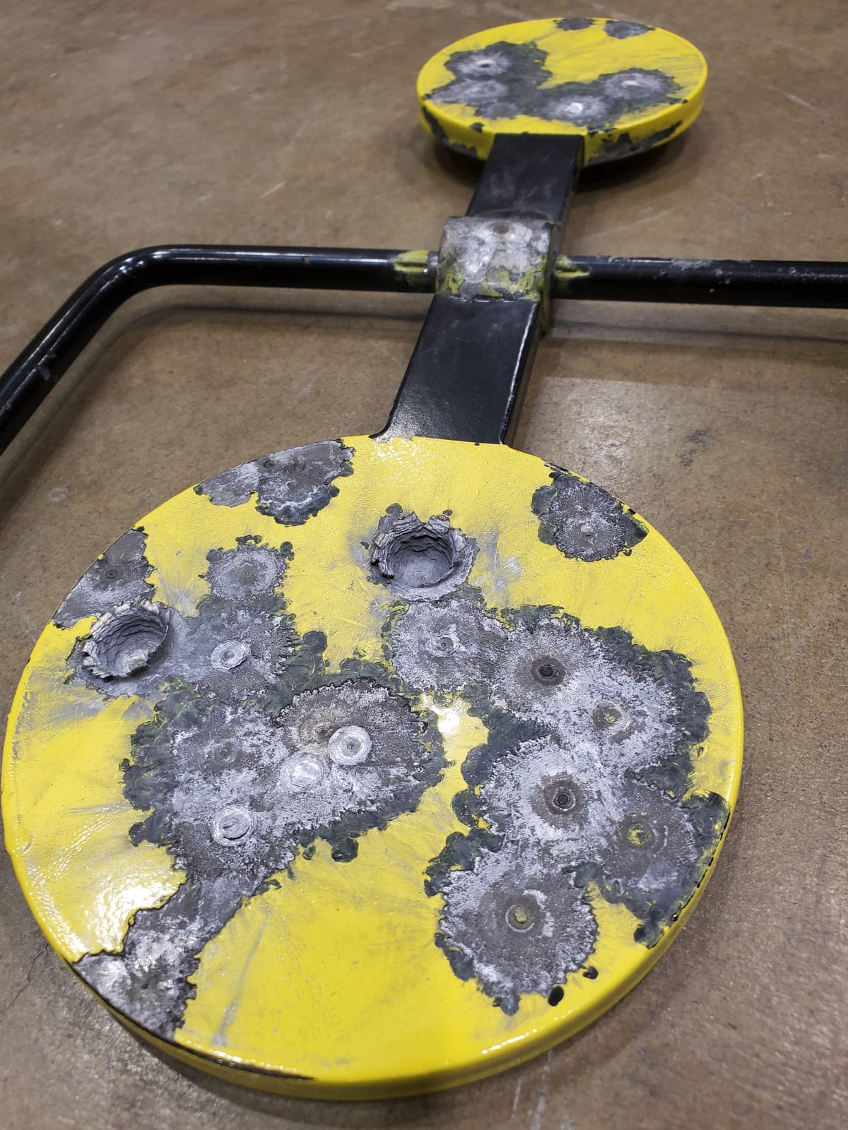 Highwild 3/8 Inch Thick Double Spinner Shooting Targets - Auto Reset Steel Target - for Centerfire Handguns Up to .44 Magnum customer photo 2