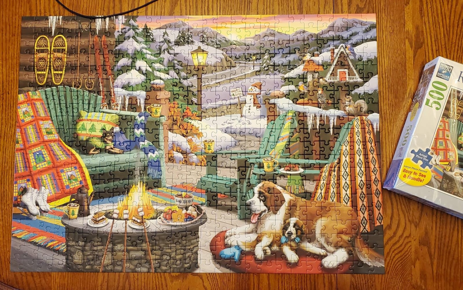 Ravensburger - Après All Day - 500 Piece Large Format Jigsaw Puzzle - Beautiful Depiction of The Ideal Front Porch in Winter - Frameable - Premium Quality - Puzzles for Adults customer photo 2