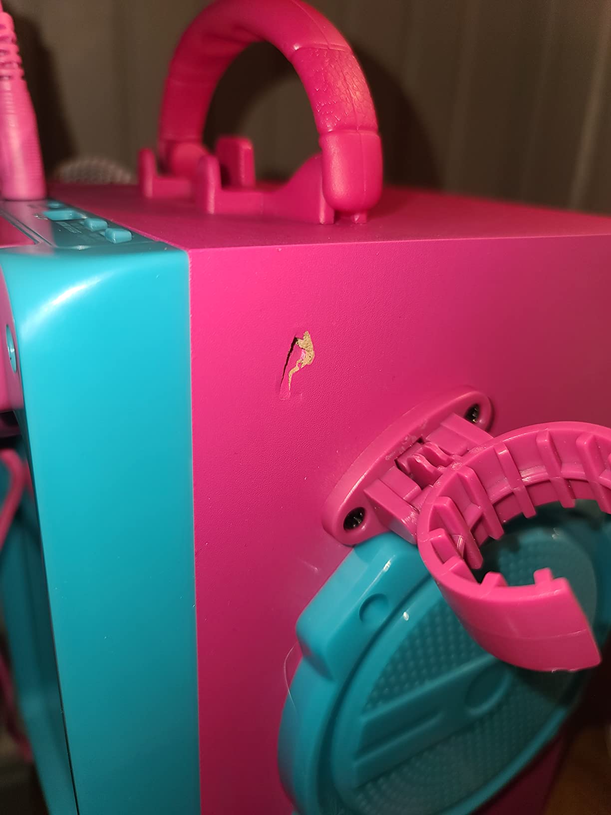 Rechargeable Pink Karaoke Machine, 2 Microphones, Bluetooth, Girls Ages 8+ customer photo 1