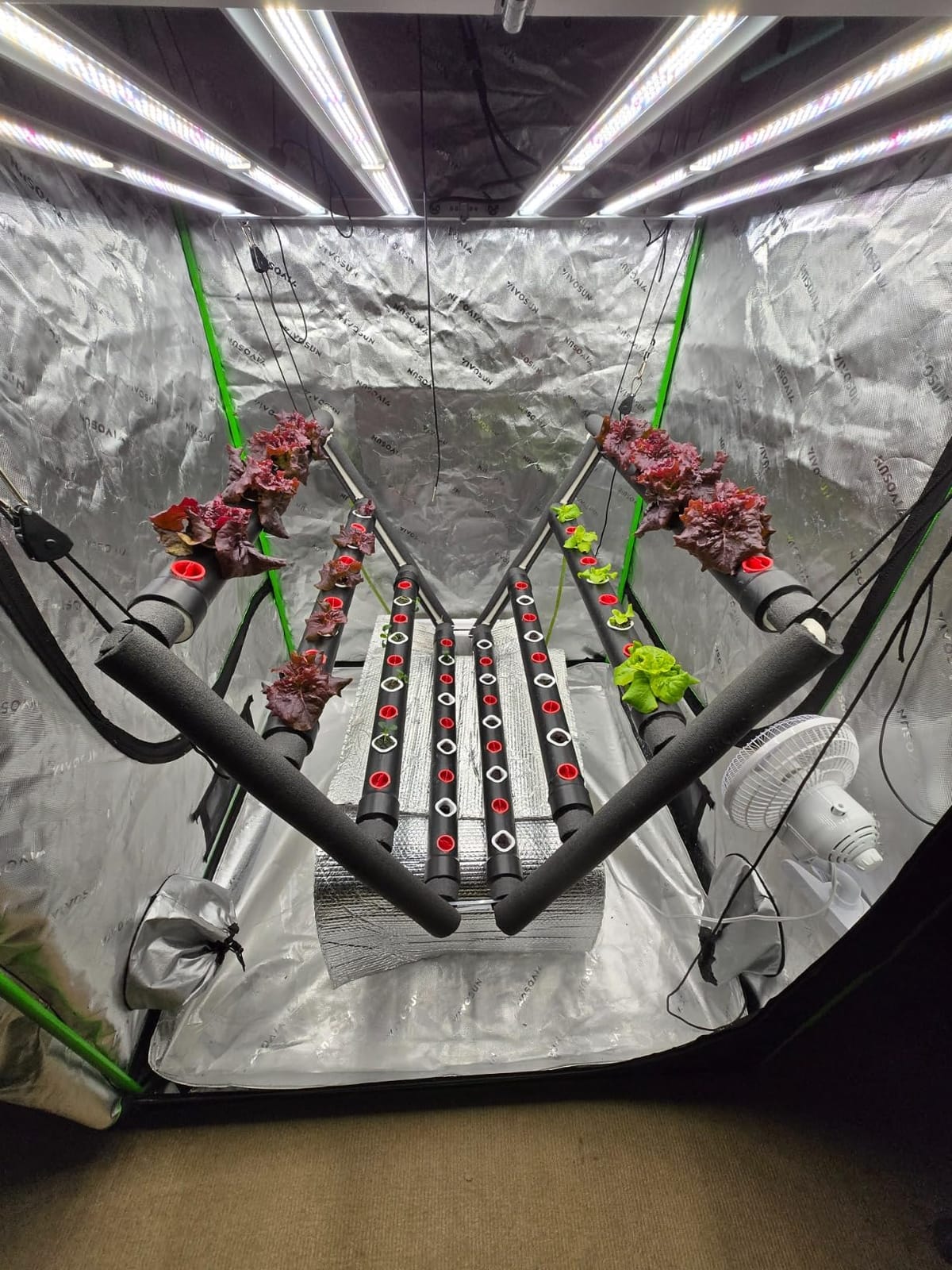VIVOSUN Hydroponics Growing System 108 Plant Sites, 3 Layers 12 Food-Grade PVC-U Pipes Gardening System Grow Kit with Water Pump Timer, Nest Basket and Sponge for Leafy Vegetables customer photo 2