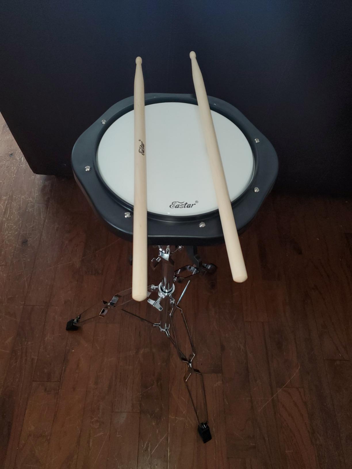 Eastar Advanced 32 Note Glockenspiel Xylophone Bell Kit Beginner Students, Percussion Kit with 8'' Drum Practice Pad, Adjustable Stand, Glockenspiel Stick, Drum Sticks and Carrying Bag customer photo 1