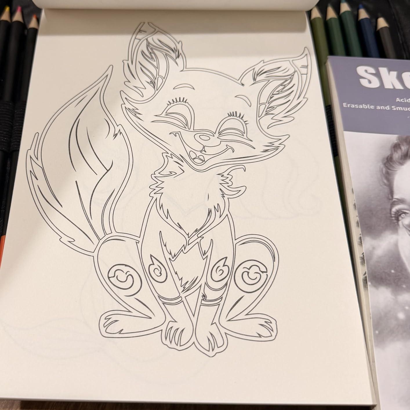 KALOUR 76 Drawing Sketching Kit Set - Pro Art Supplies with Sketchbook & Watercolor Paper - Include Tutorial,Pastel,Watercolor,Sketch,Colored,Metallic,Charcoal Pencils - for Artists Beginners Adults customer photo 2