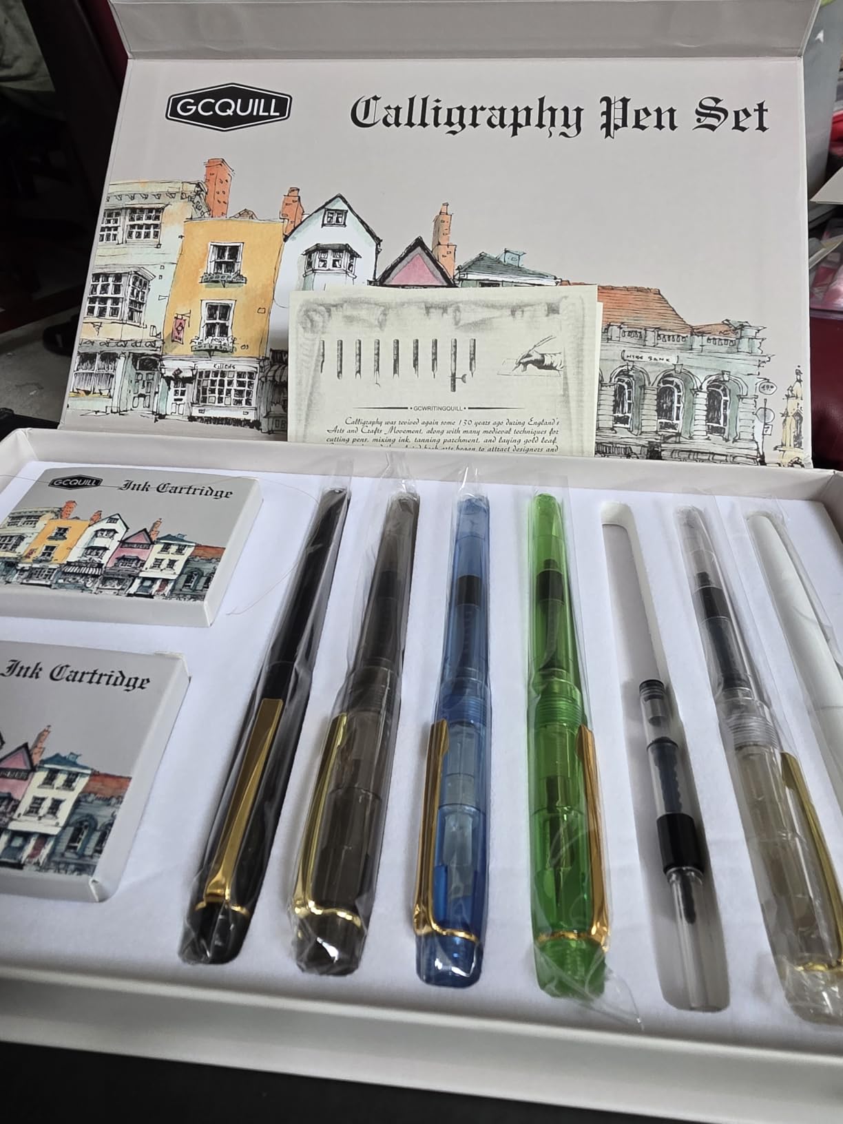 Calligraphy Set Fountain Pens 7 Different Size Nibs and 36 Assorted Ink Cartridges Kit for Calligraphy Lettering - Complete Easy Learning Set for Beginners F736 customer photo 2