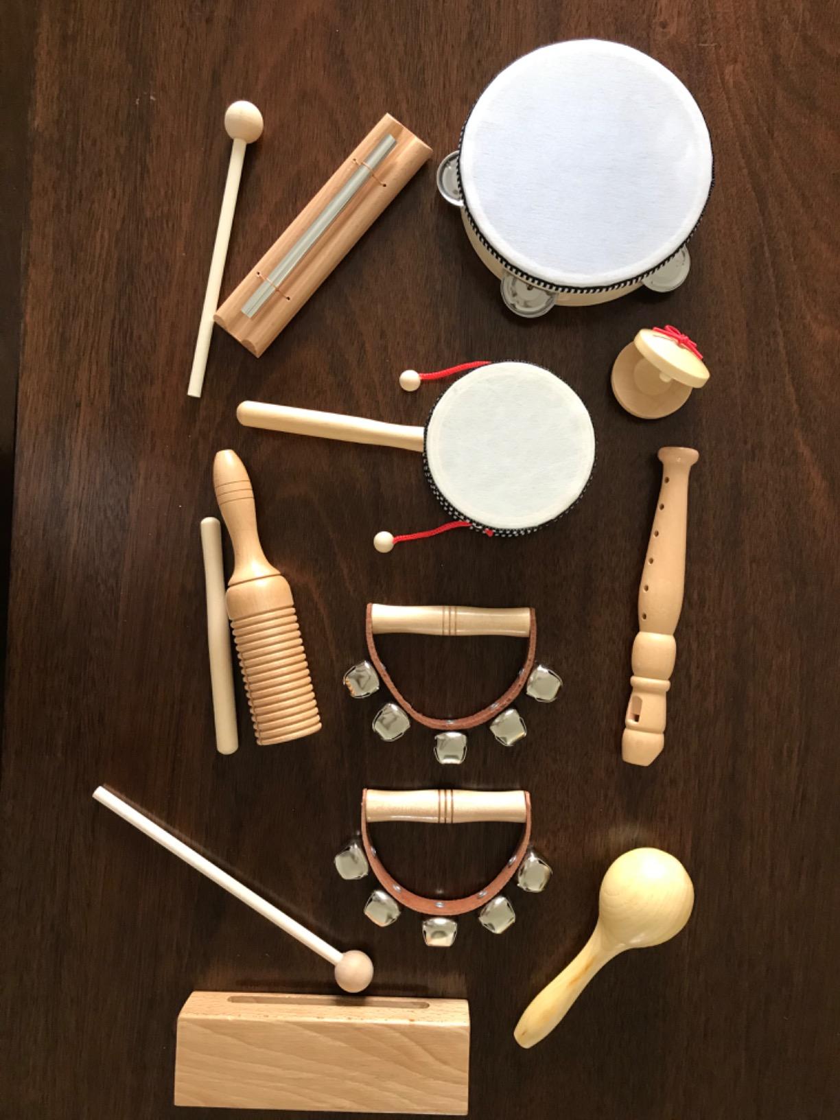 Stoie’s Wooden Musical Instruments for Kids Ages 3+, Montessori Music Toy Set for Kids with Drum, Tambourine, Maracas, Bells & Flute, Educational Preschool Toys for Boys & Girls customer photo 1
