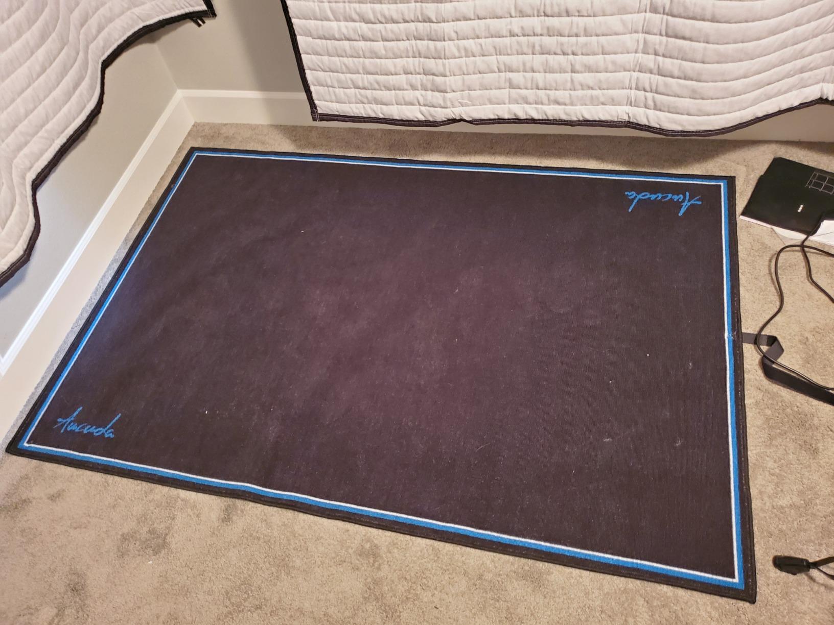 Aucuda Drum Rug Mat Non Slip 4x6 ft for Electric Set, Black Drumming Carpet customer photo 1