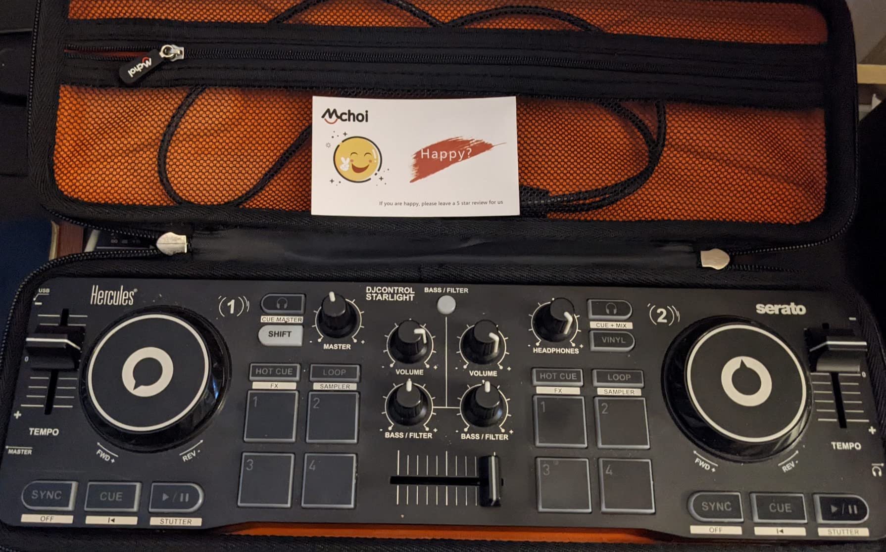 Mchoi Hard Portable Case Compatible with Hercules DJControl Starlight Pocket USB DJ Controller,Case Only customer photo 2