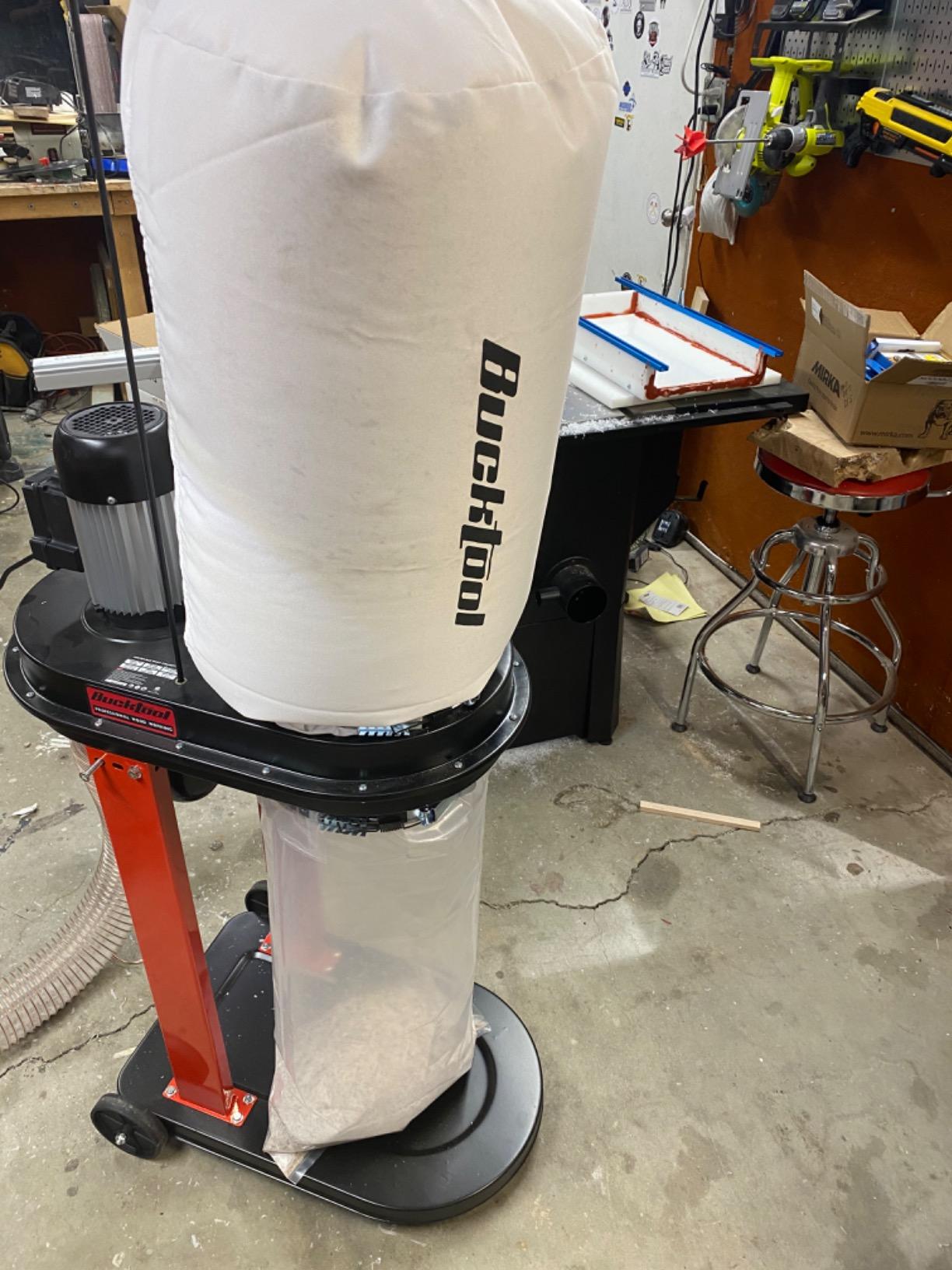 BUCKTOOL 750 CFM Auto-Start Dust Collector,1.2HP 13-Gallon Capacity customer photo 1