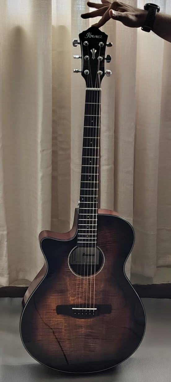Ibanez AEG70 Acoustic-Electric Guitar - Transparent Charcoal Burst High Gloss customer photo 2