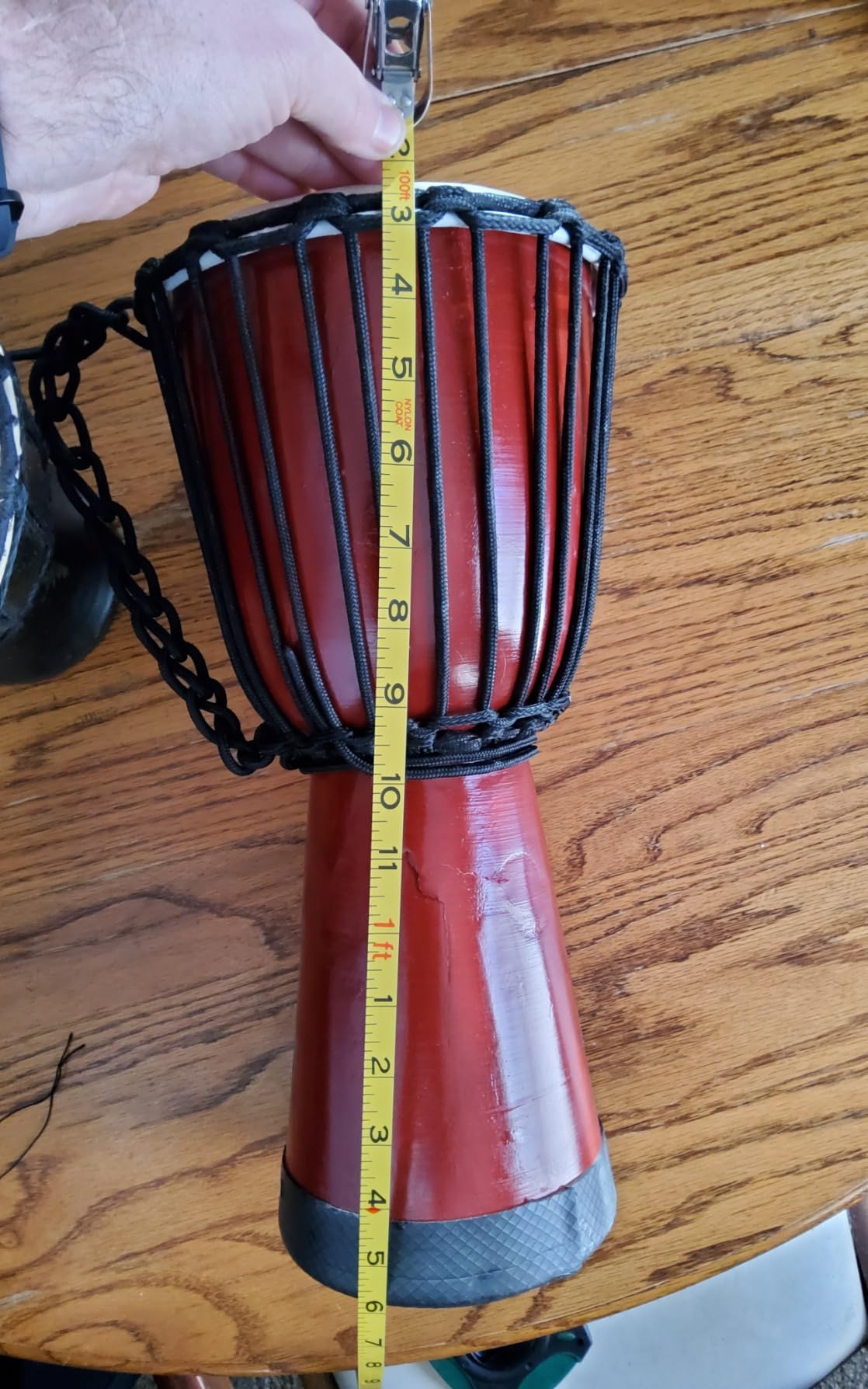 Drum Djembe is a Rope goat skin Covered Goblet African Drum Played by Hands West Africa style jembe for drums circle and more (7x15) customer photo 2