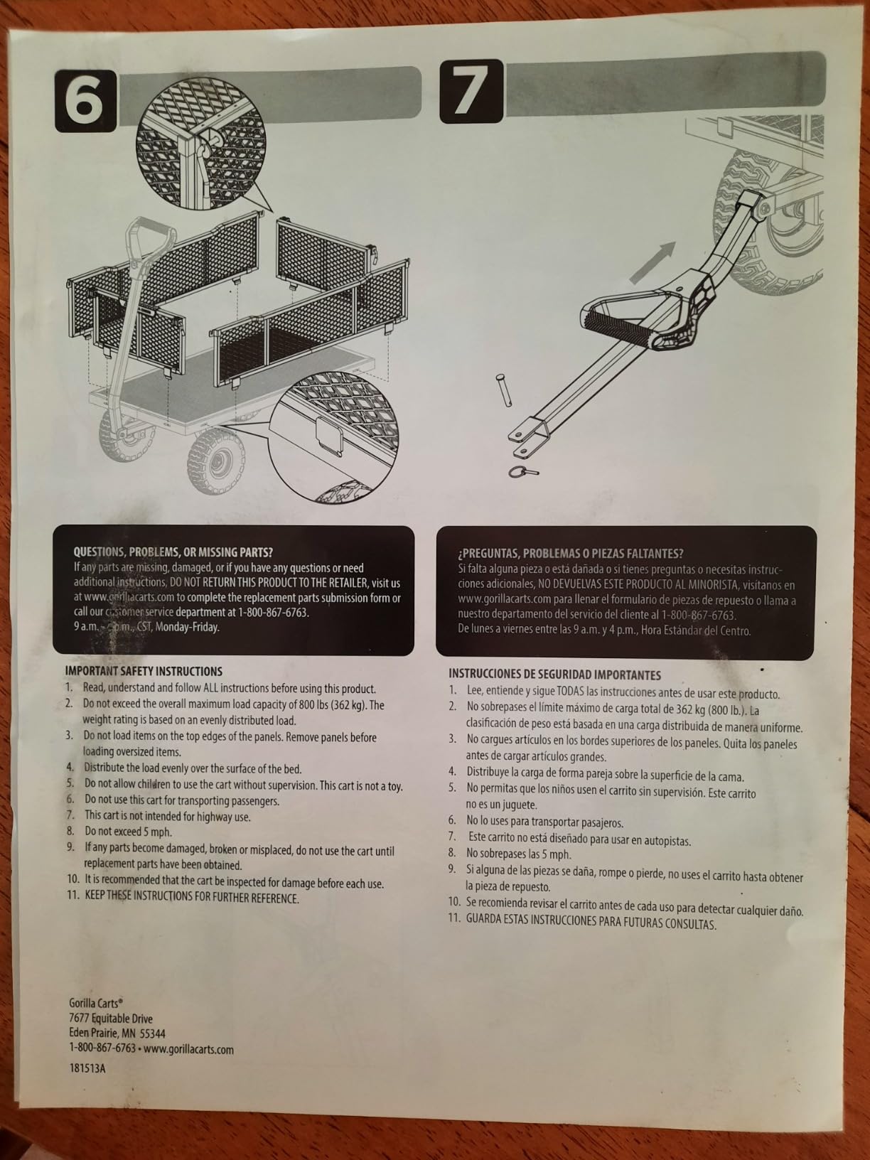 Gorilla Carts Steel Utility Garden Cart, 800 lb. Capacity, Flat Free Tires customer photo 1