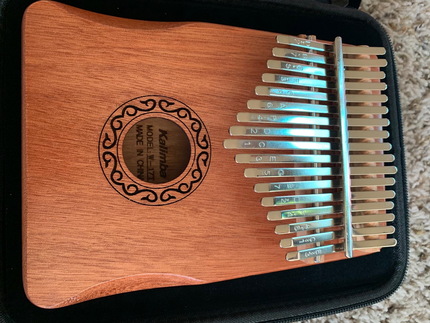 MIFOGE 17Keys Kalimba Thumb Piano with Hard Case Mahogany customer photo 2