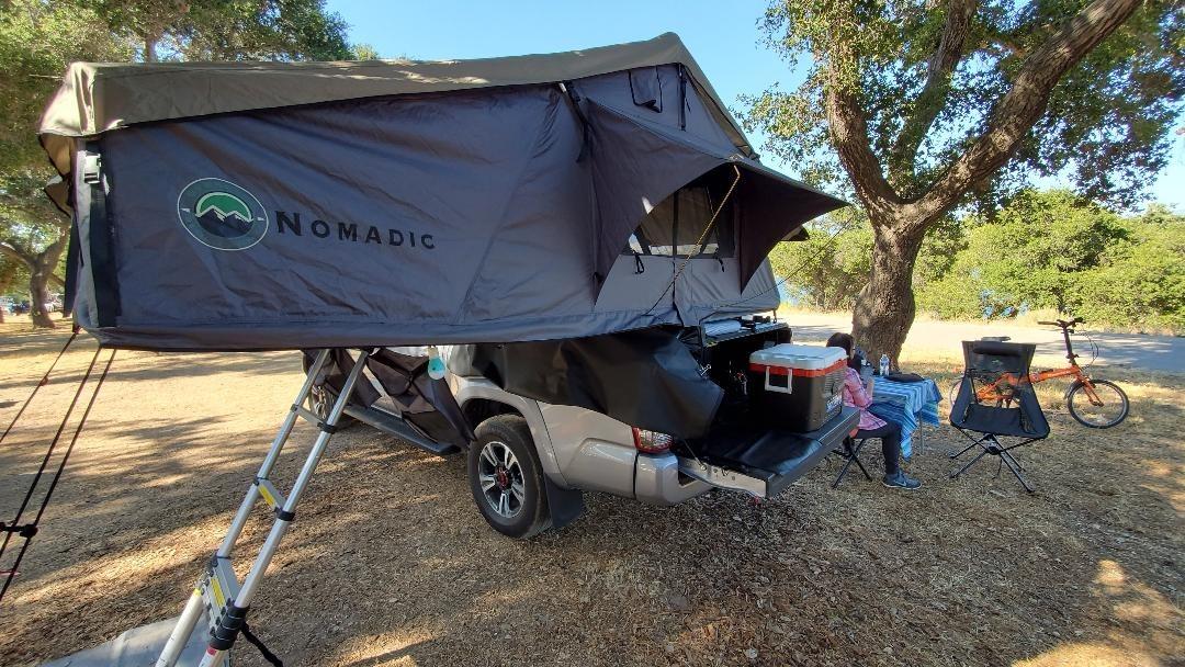 Extended Soft Shell Rooftop Tent, 2-Person - Overland Vehicle Systems HD Nomadic 2 - Grey Body & Green Rainfly customer photo 2