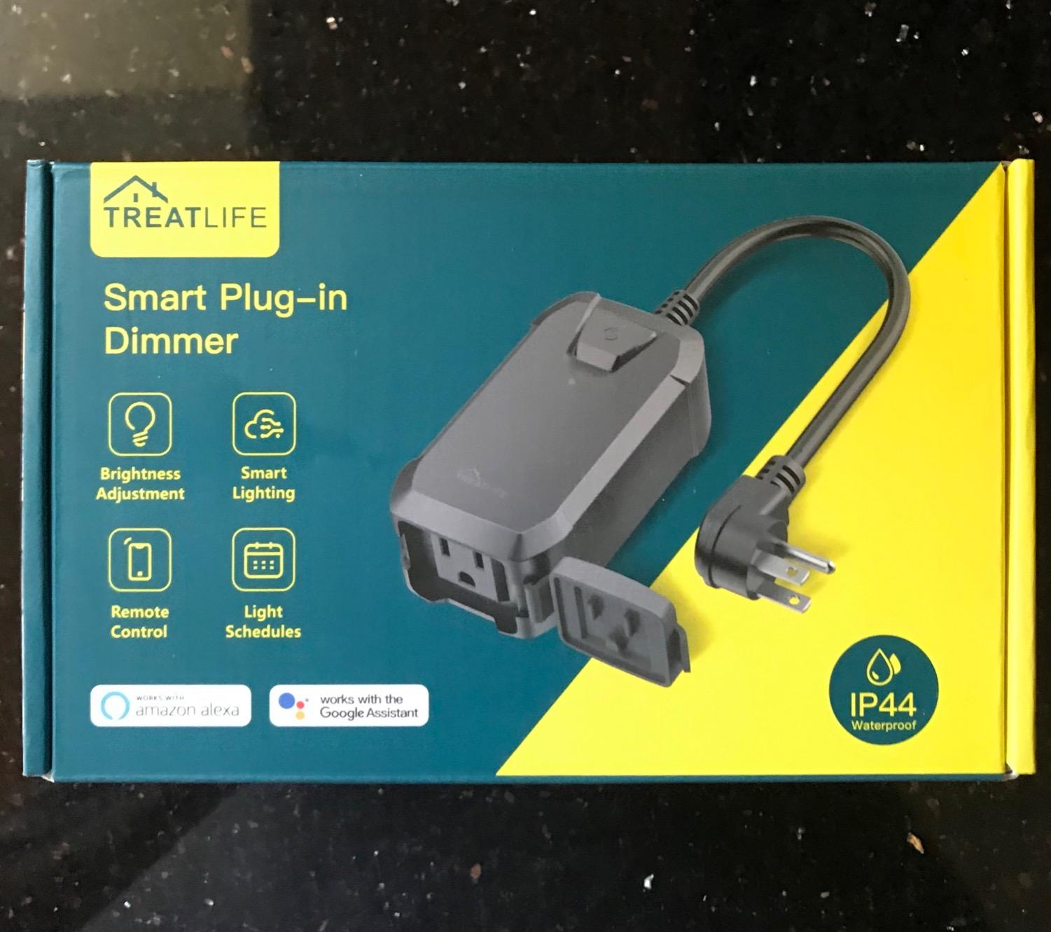 TREATLIFE Smart Dimmer Plug Outdoor Smart Plug Works with Alexa and Google Home, Light Dimmer APP Remote Control, Max Power 400W, IP44 for Dimmable Outdoor String Lights, Floor Lamp, Table Lamp customer photo 1