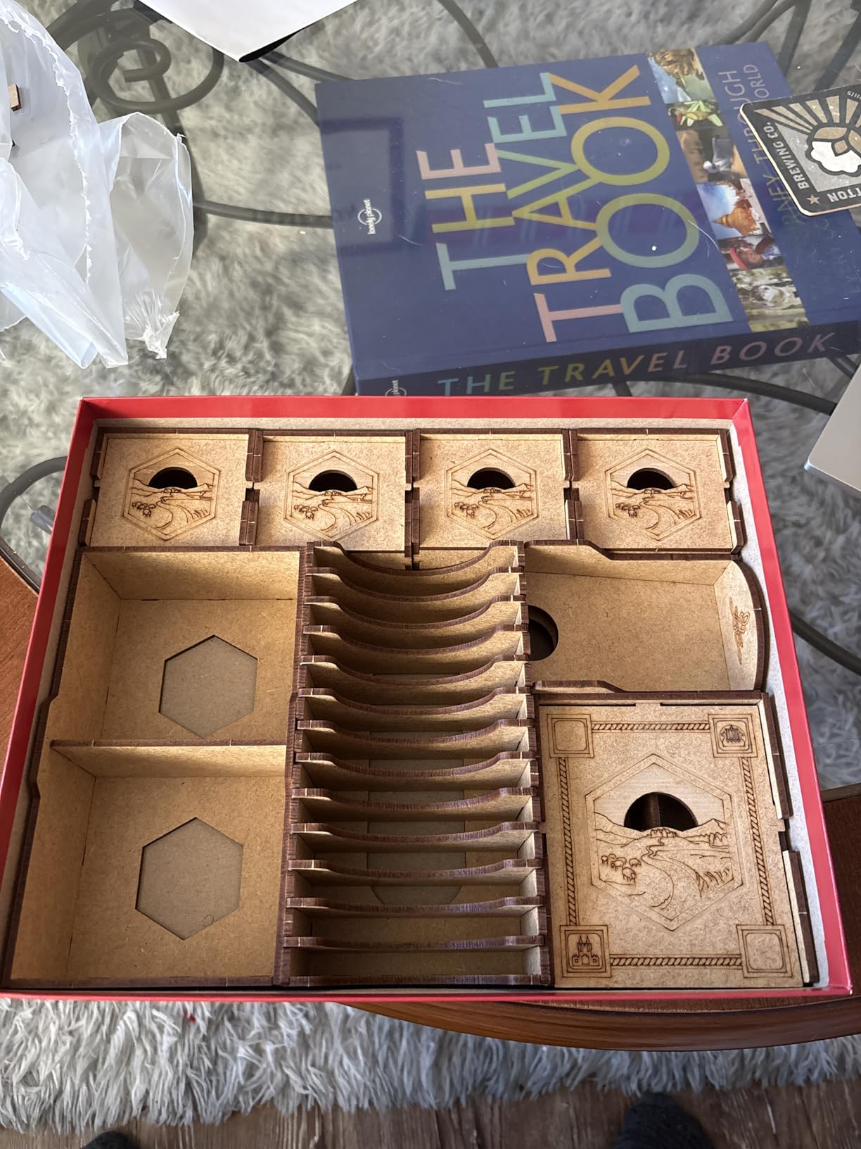 TowerRex Organizer for Catan, Board Game Storage | Cities and Knights, Seafarers, 5-6 Player Expansions Compatible, Fits Sleeved Cards, Removable In-Game Trays customer photo 1