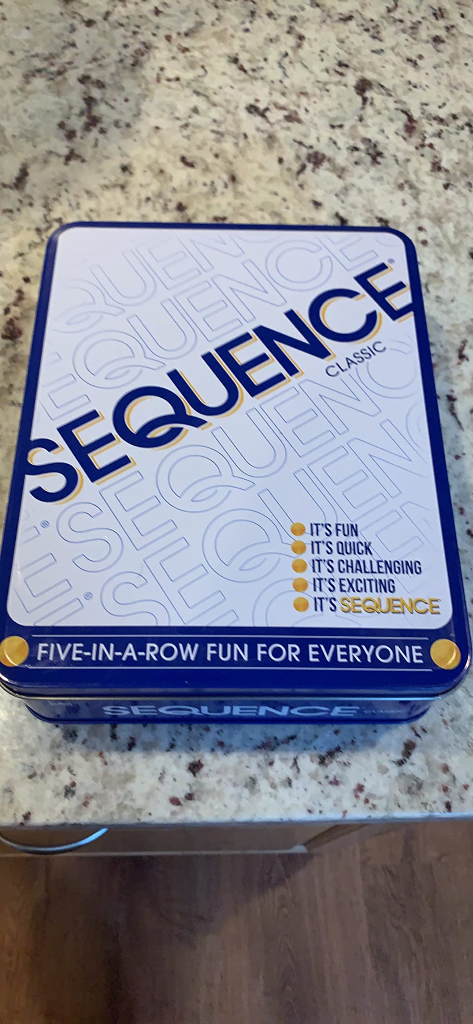 Sequence in a Tin - Five-in-a-Row Fun for Everyone by Jax, White, 2-12 Players customer photo 1