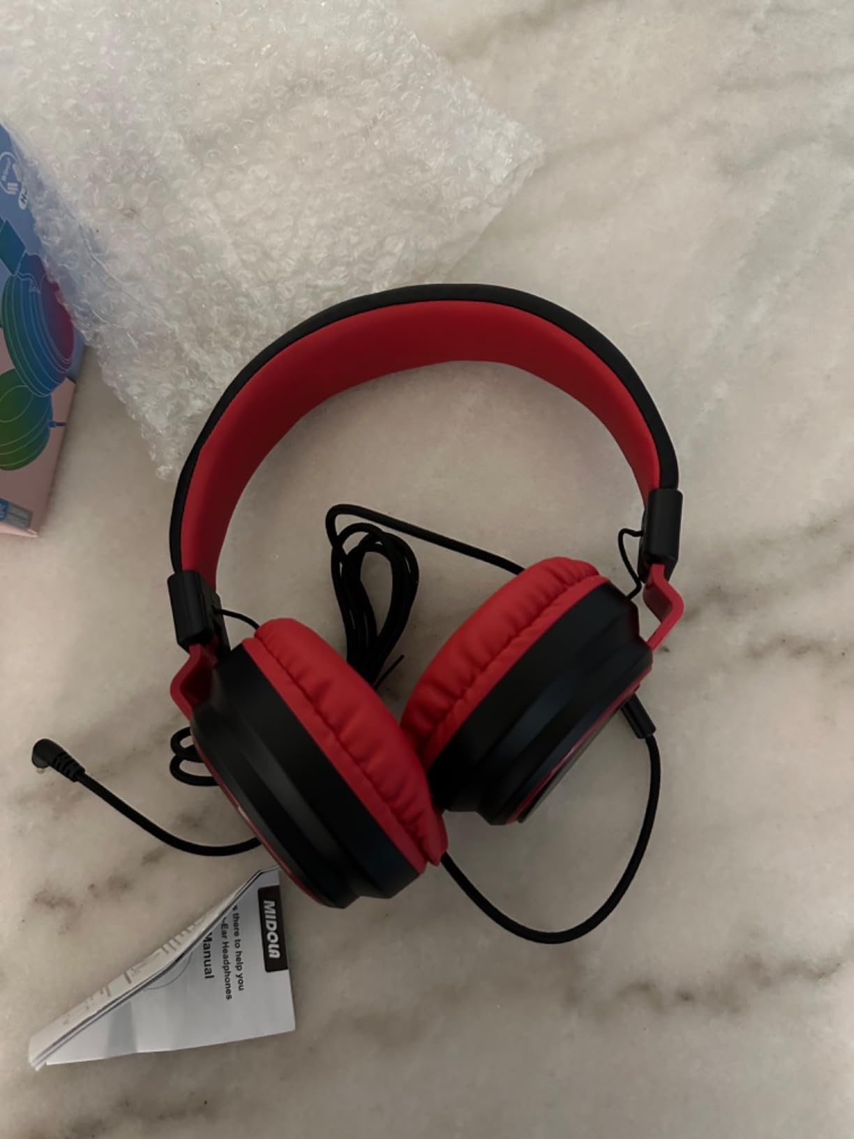 Wired Kids Headphones for School with Cord Mic,Safe Volume Limit 85/94dB customer photo 2