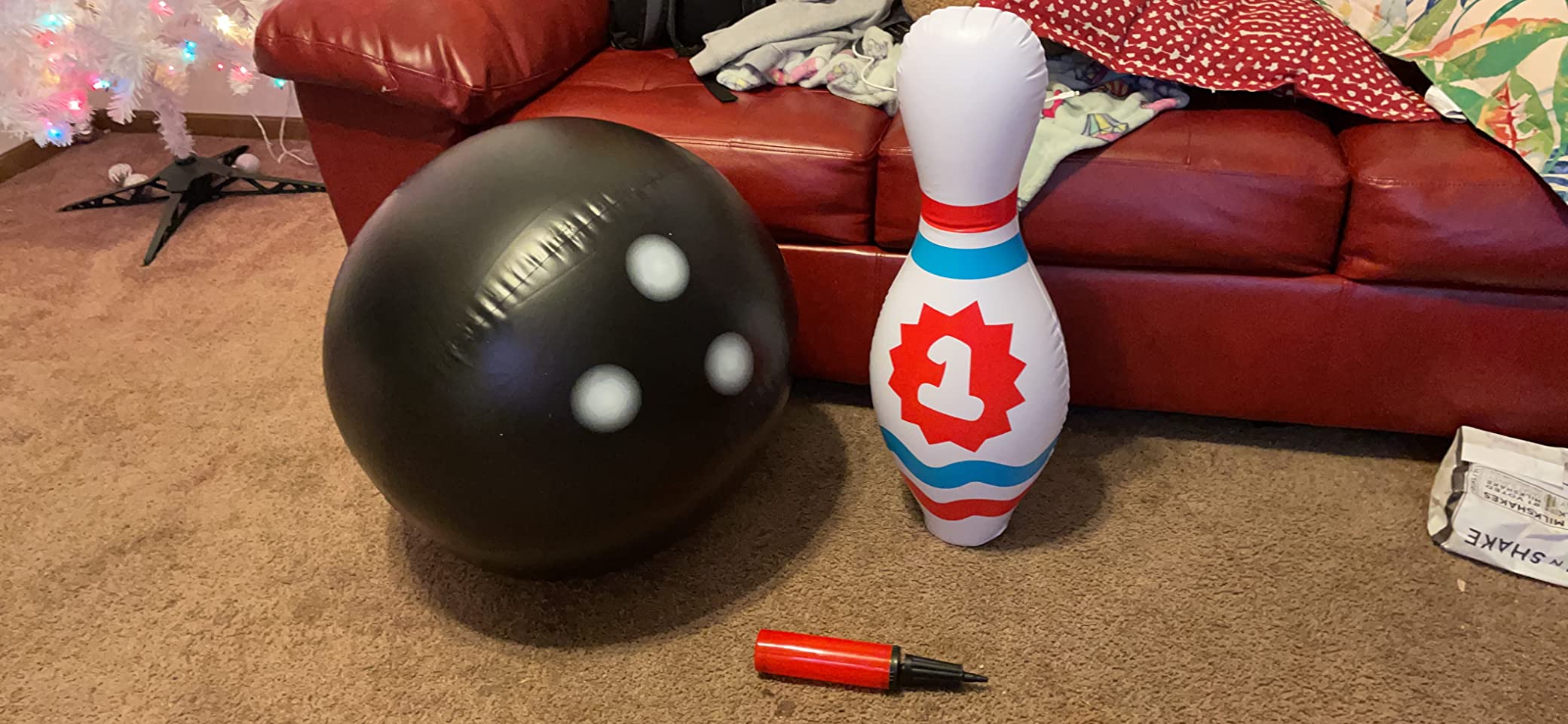 JOYIN Giant Inflatable Bowling Set for Kids and Adults, Christmas Birthday Party Games, Kids Education Motor Skills Toys customer photo 2