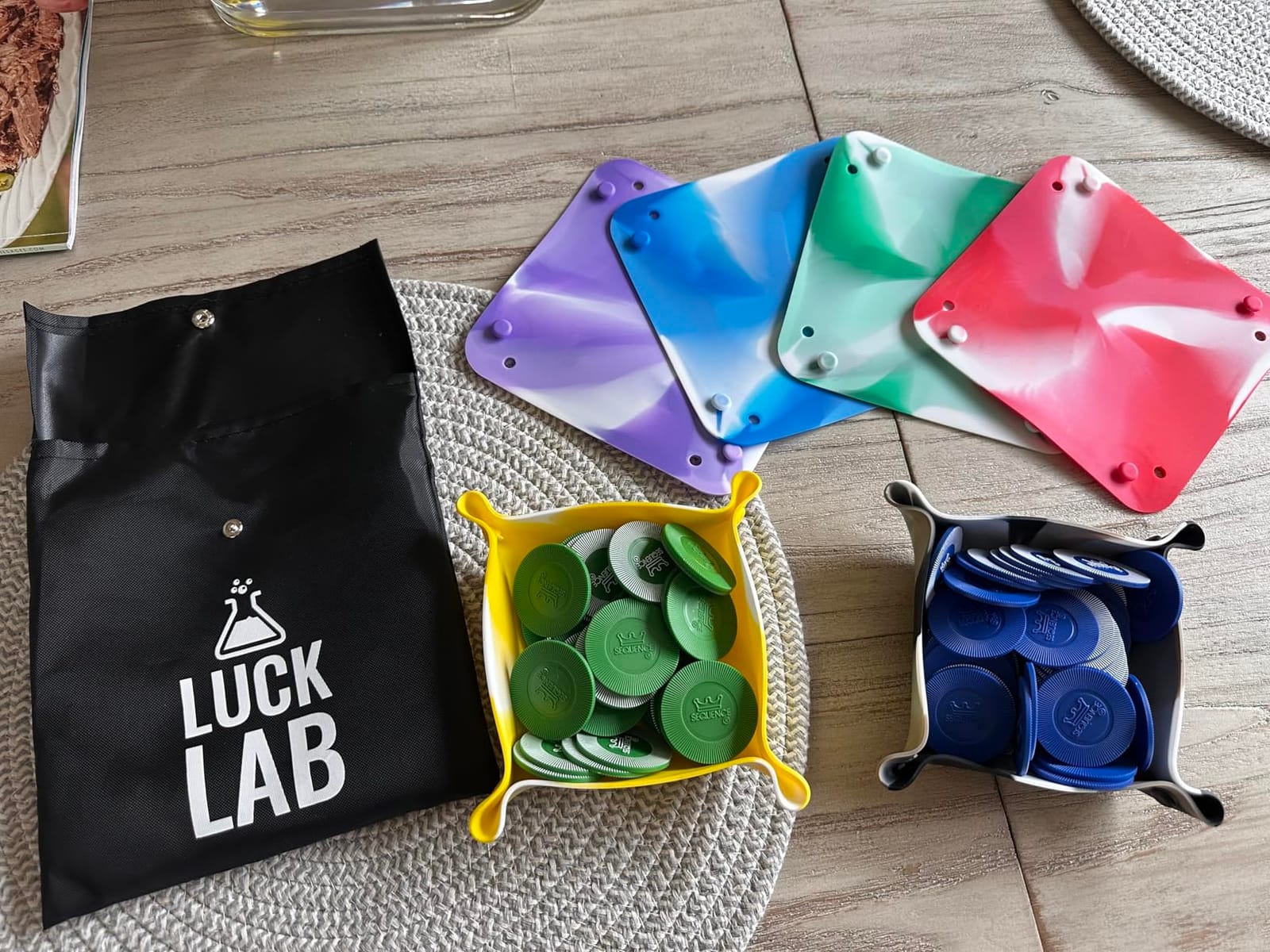 Luck Lab Board Game Token Trays, 6-Pack Folding Silicone Swirl Color Bowls customer photo 1
